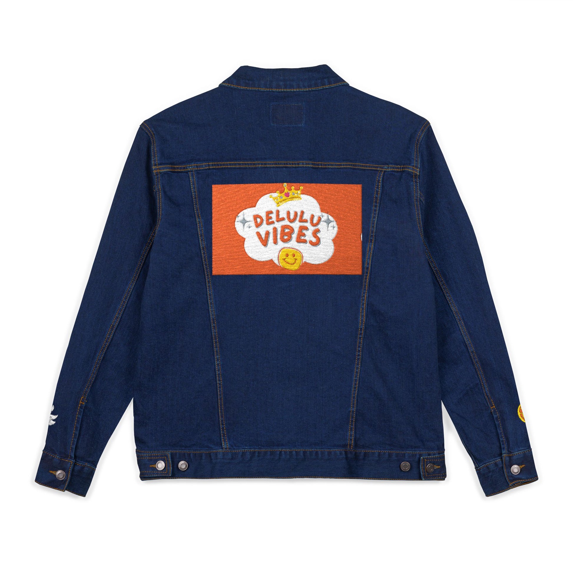 Unisex Denim Jacket (Embroidered with dELULU vIbEs in GOD)