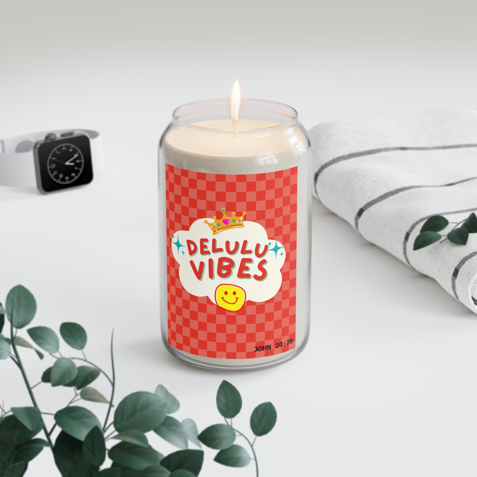 Soy Candles - Delulu Vibes in God Scent, 13.75oz