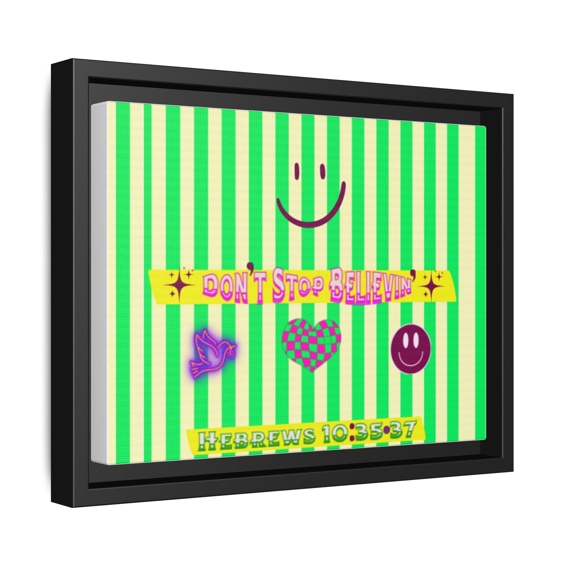 Canvas Print - Don't Stop Believin - Multi-color Framed Matte Wall Art