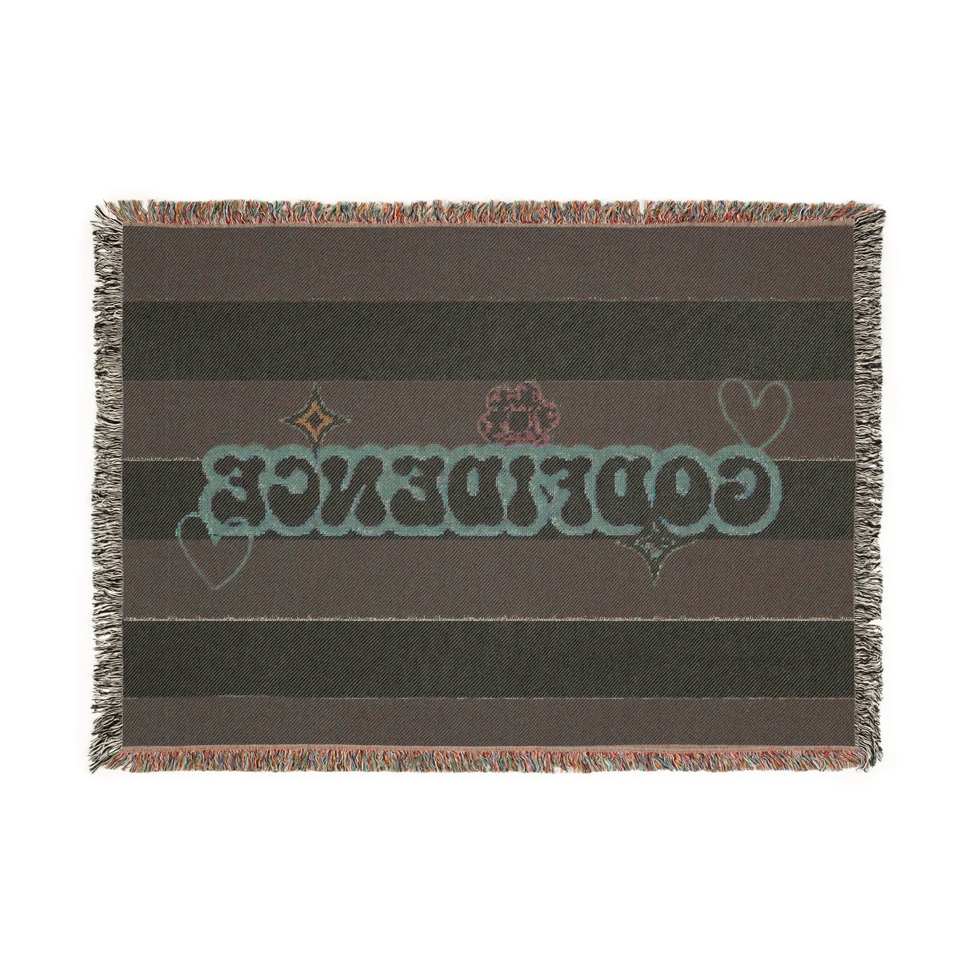 Woven Blanket with 'GODFIDENCE' Design