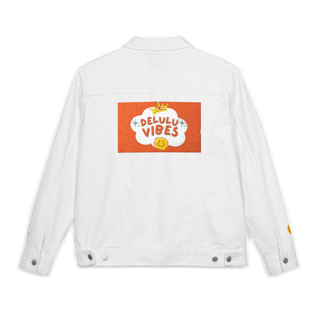 Unisex Denim Jacket (Embroidered with dELULU vIbEs in GOD)