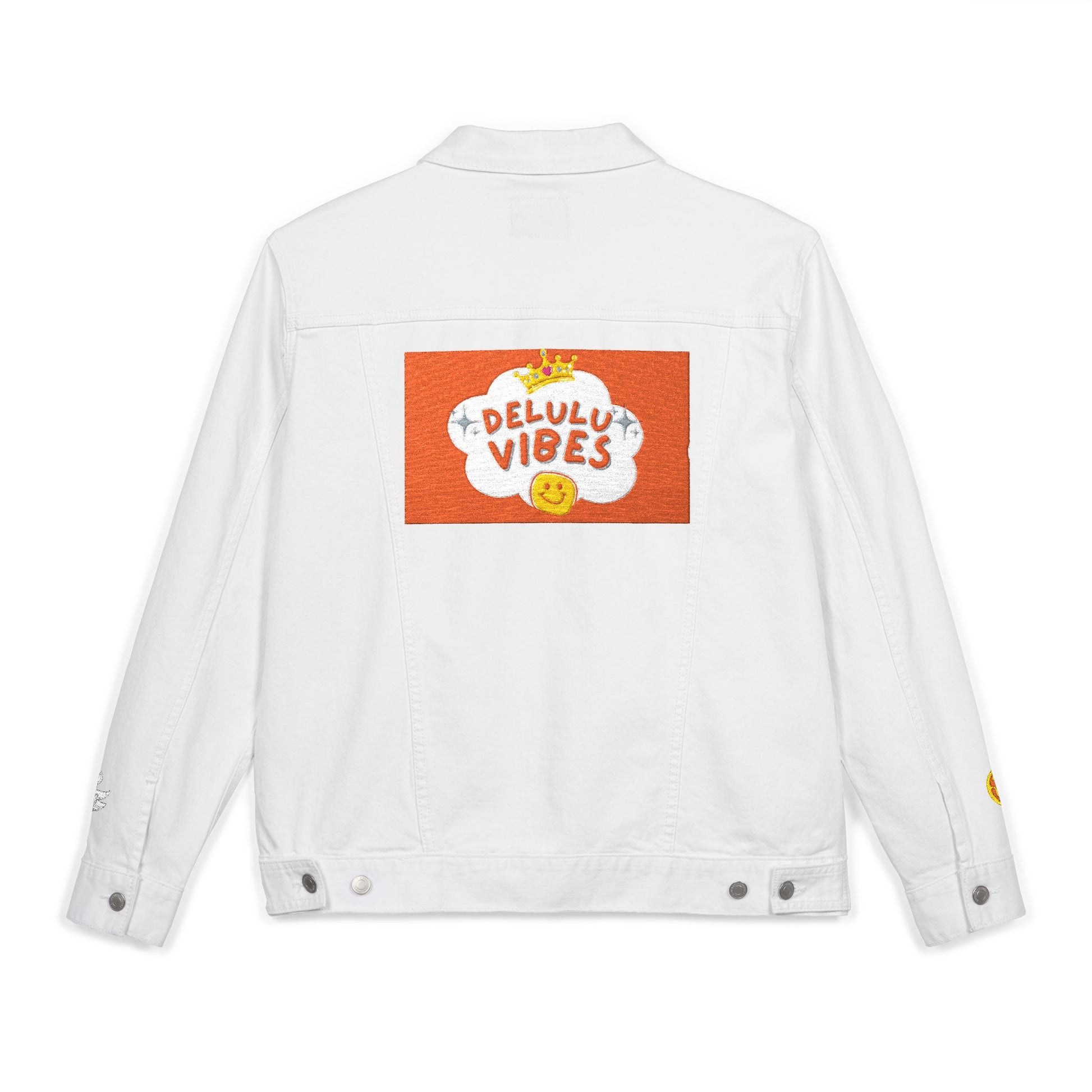 Unisex Denim Jacket (Embroidered with dELULU vIbEs in GOD)