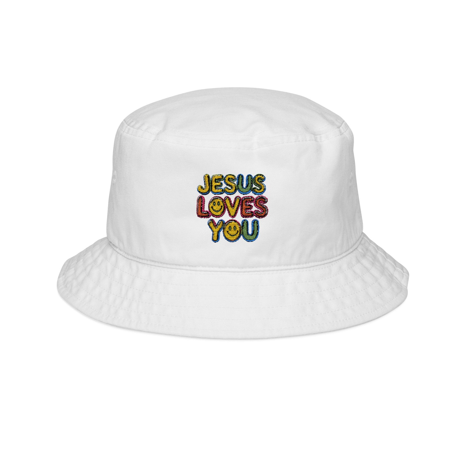 Bucket Hat (Embroidered) - JESUS LOVES YOU
