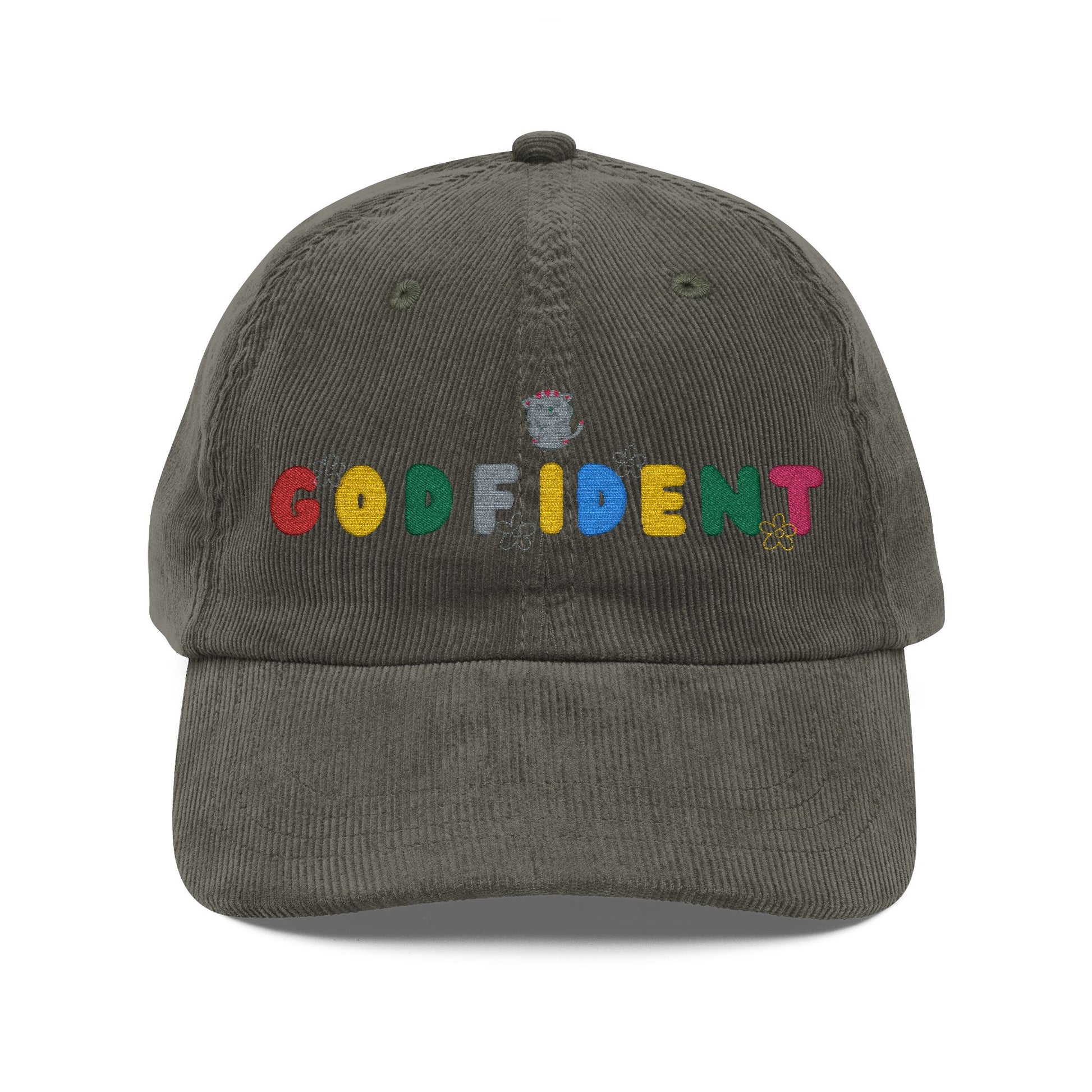 Cap Embroidered Vintage Corduroy- GODFIDENT