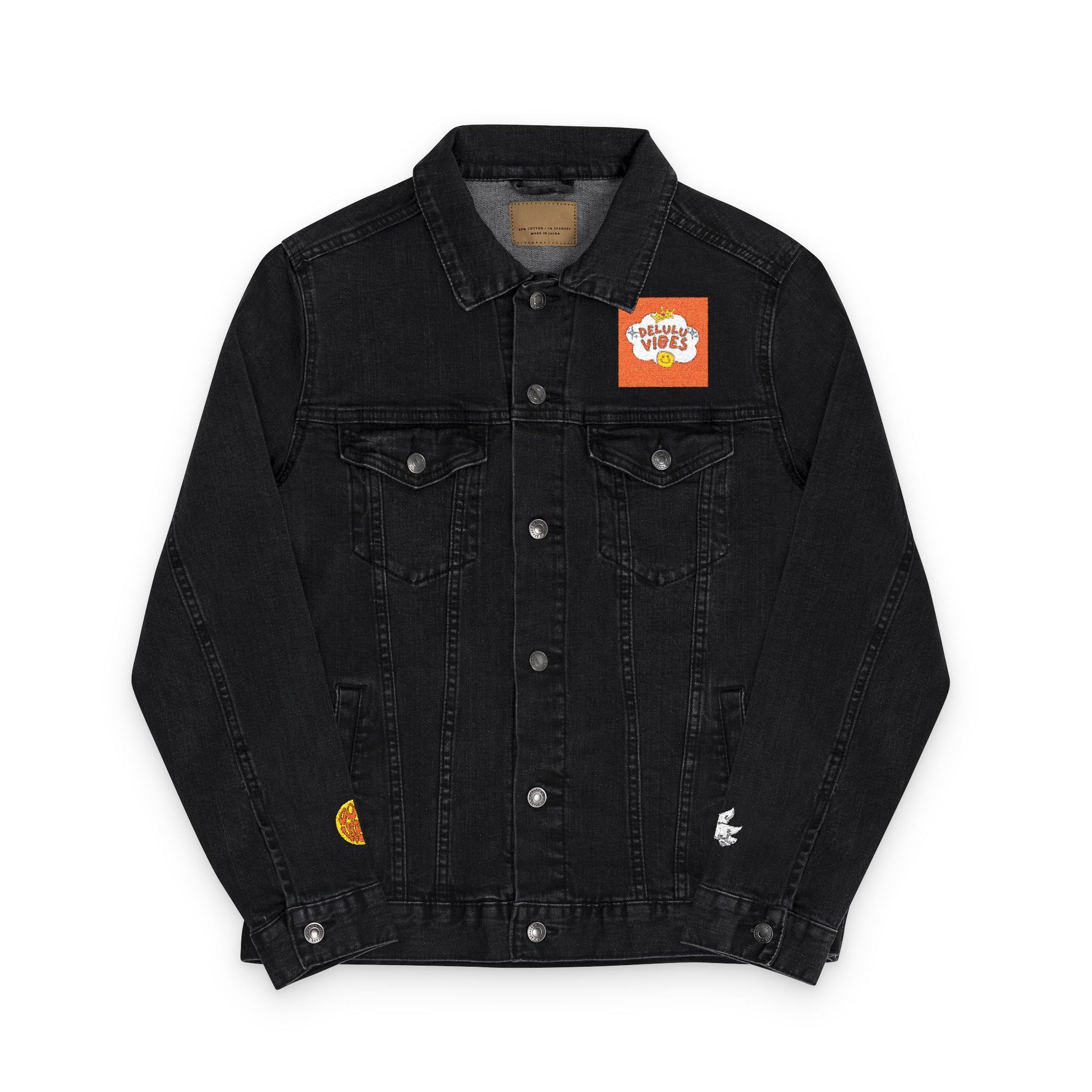 Unisex Denim Jacket (Embroidered with dELULU vIbEs in GOD)