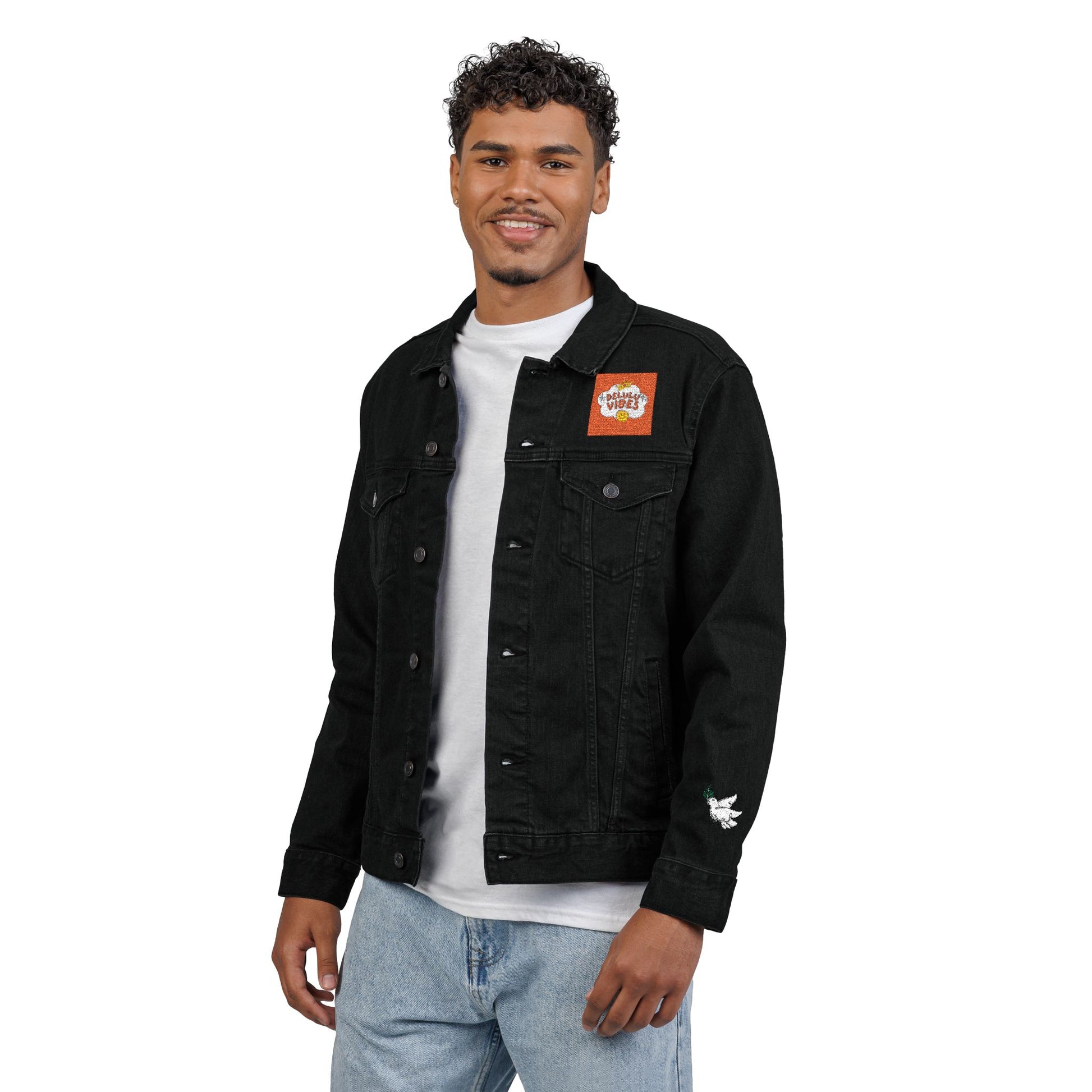 Unisex Denim Jacket (Embroidered with dELULU vIbEs in GOD)