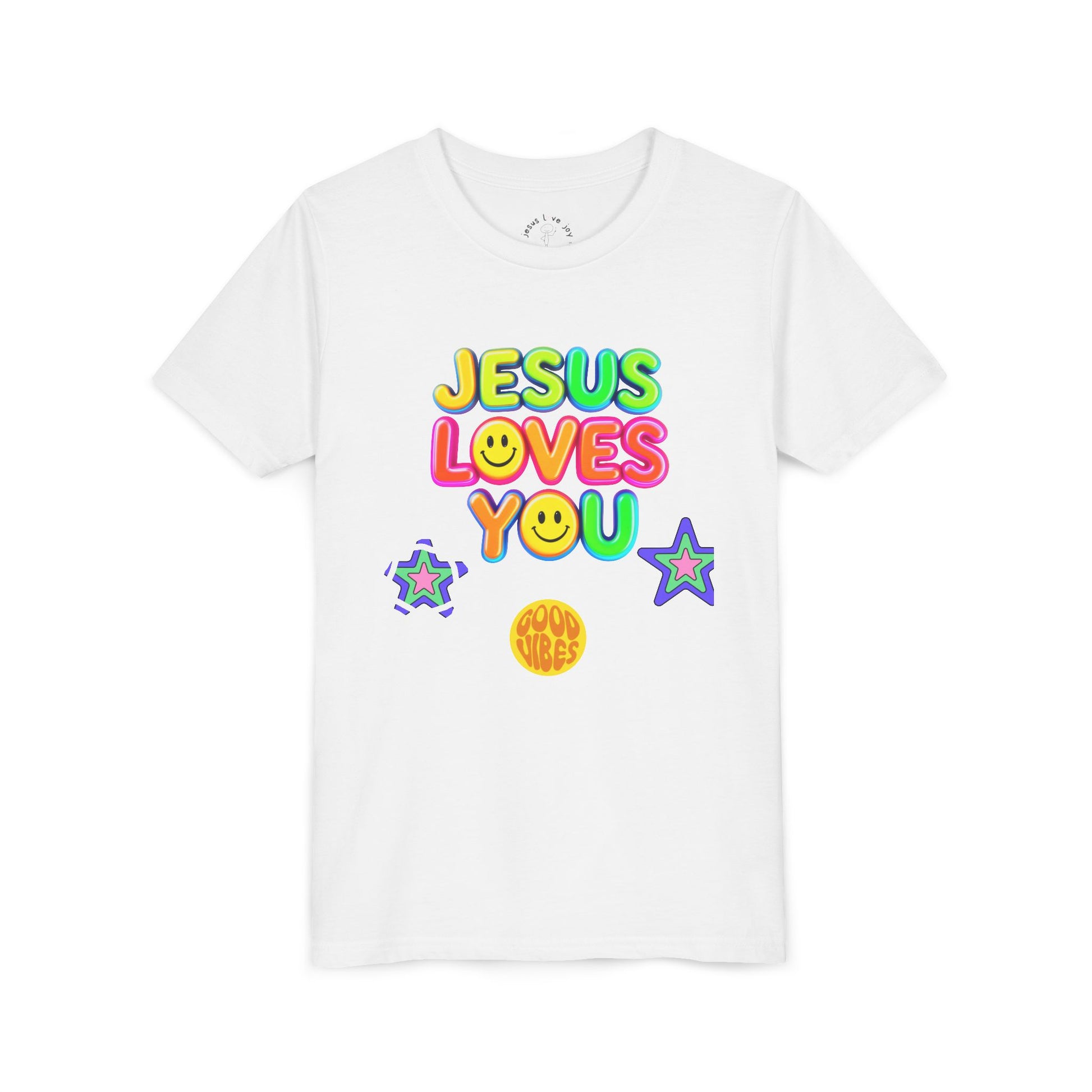 Christian Youth Short Sleeve Tee - JESUS LOVES YOU