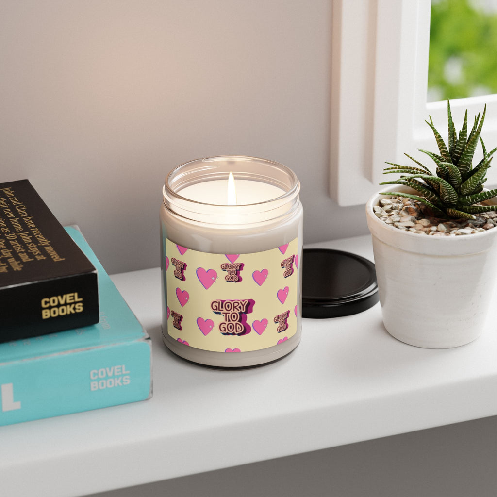 Soy Candle - Glory to GOD Design, 9oz