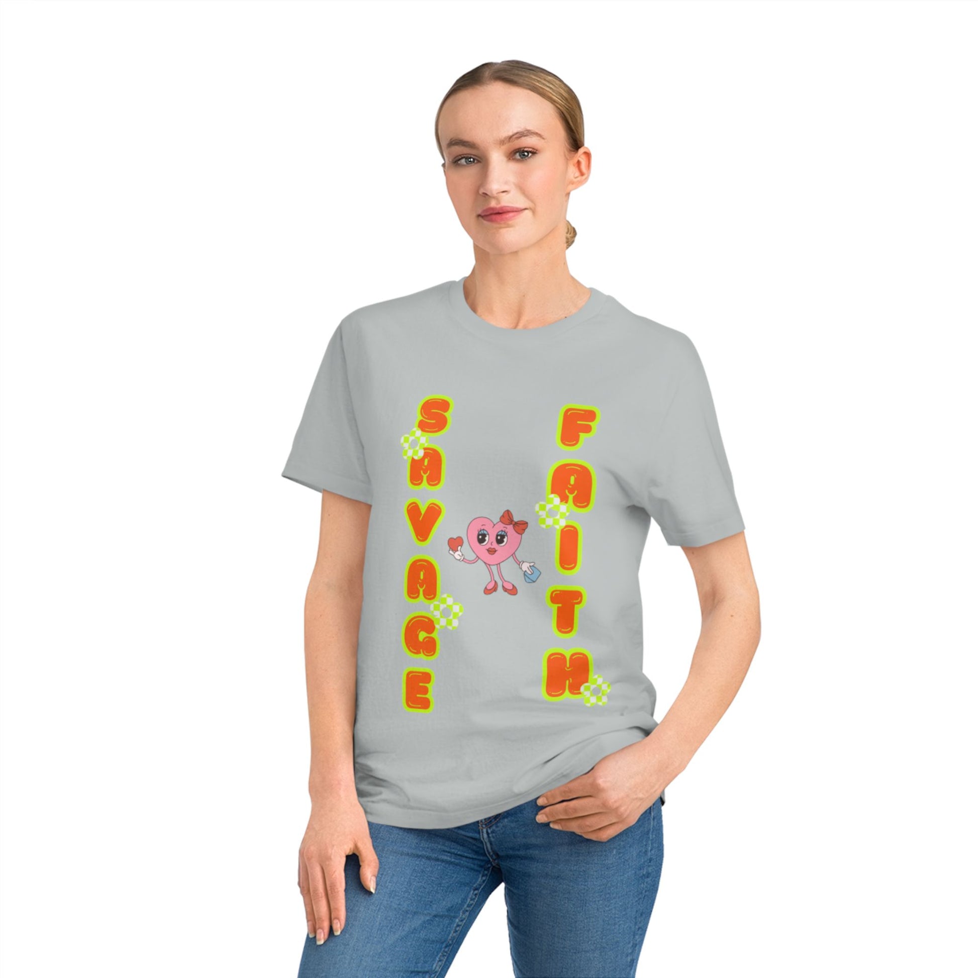 T-Shirt with 'Savage Faith in God' Design