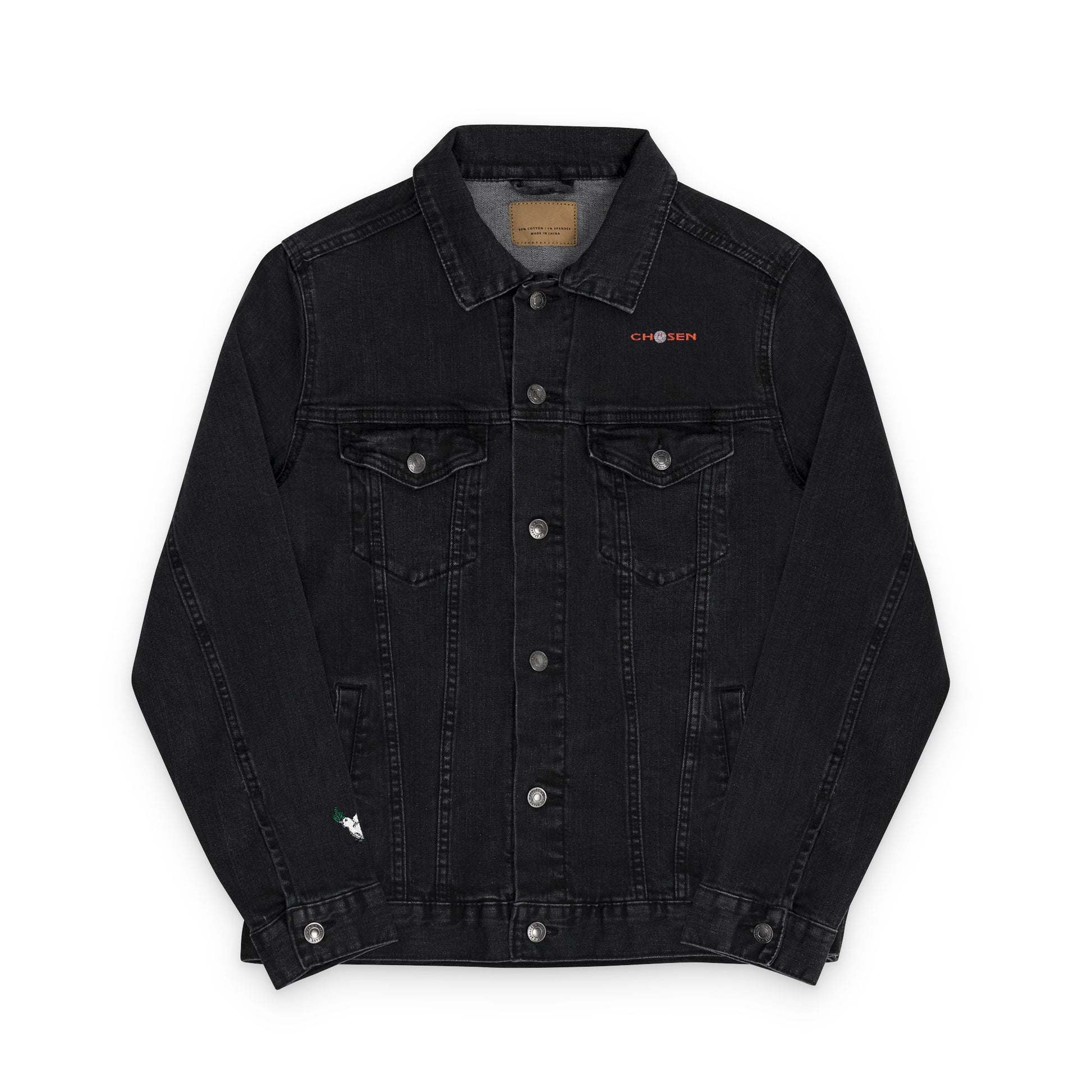 Embroidered Denim Jacket - CHOSEN by GOD