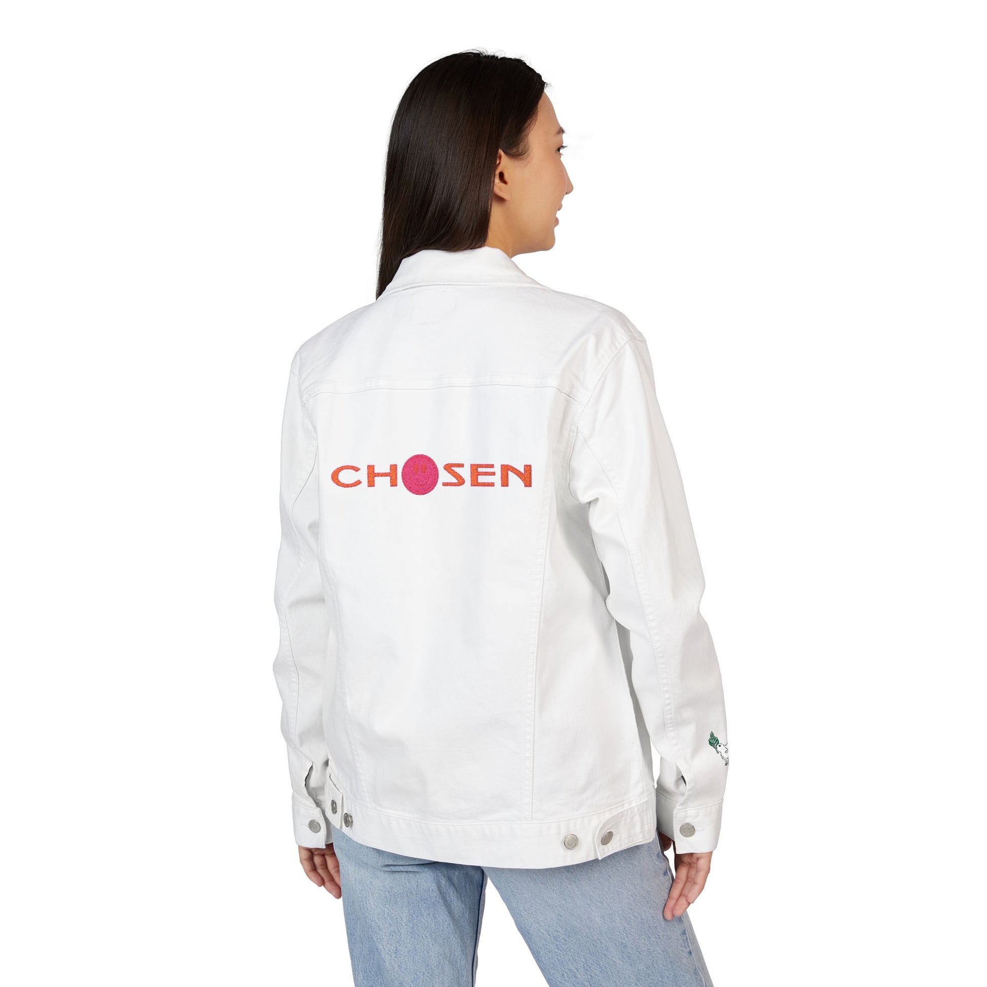 Embroidered Denim Jacket - CHOSEN by GOD