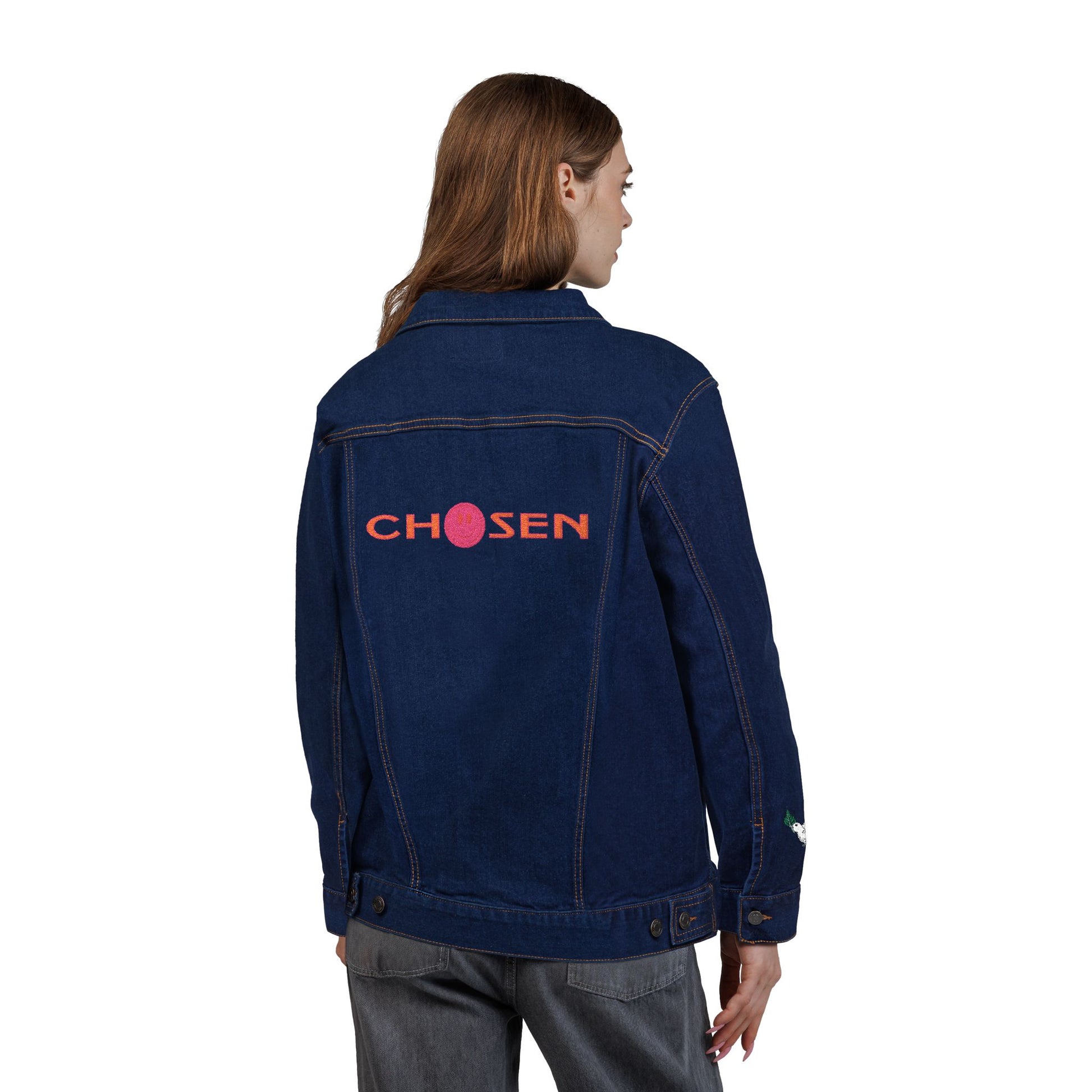 Embroidered Denim Jacket - CHOSEN by GOD