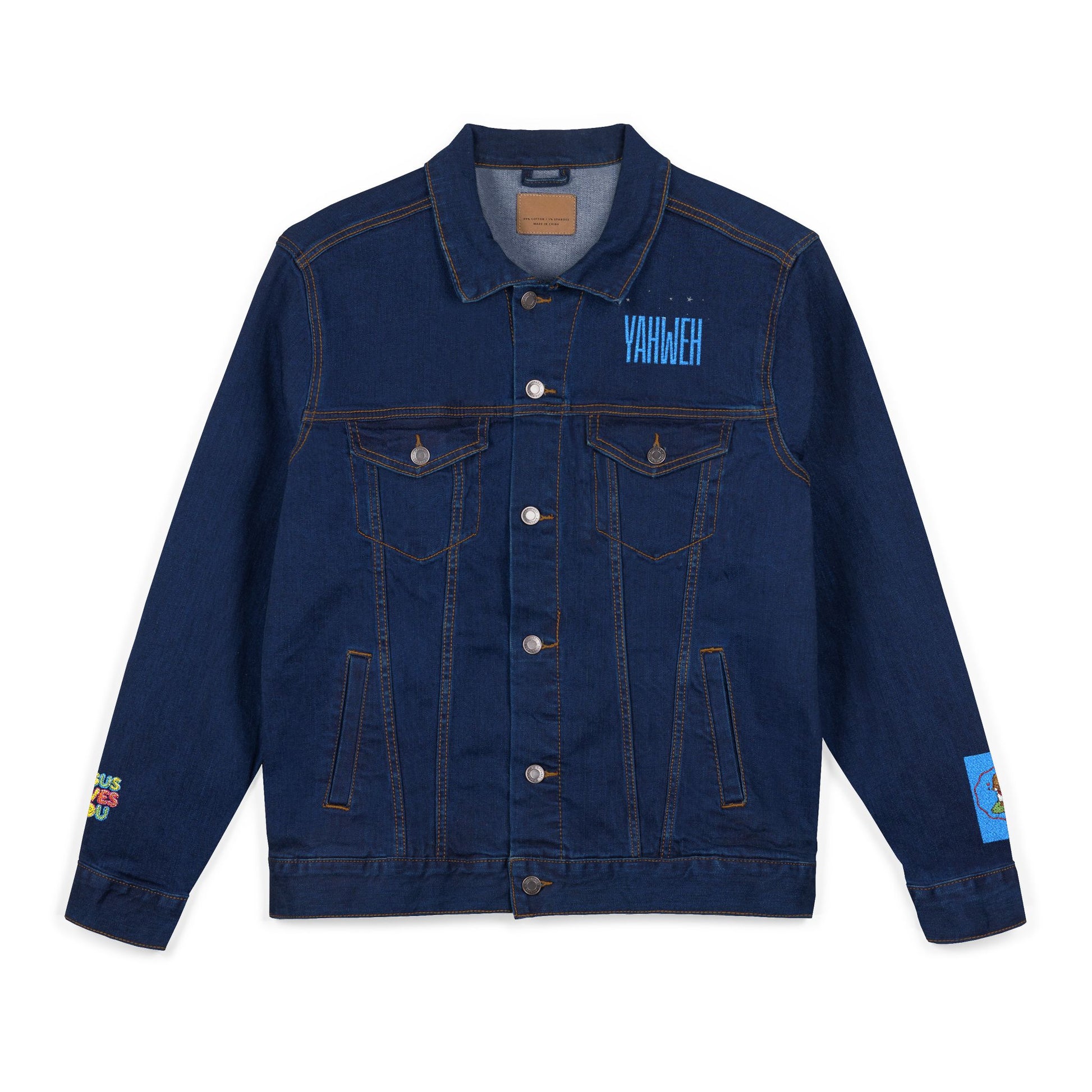 Embroidered Denim Jacket - YAHWEH Design