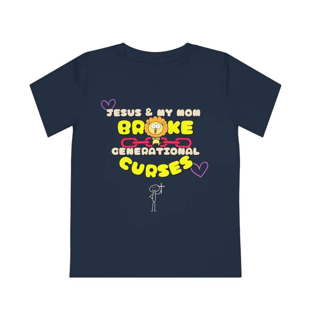 Kids' T-Shirt Jesus and My Mom Generational Curses Design