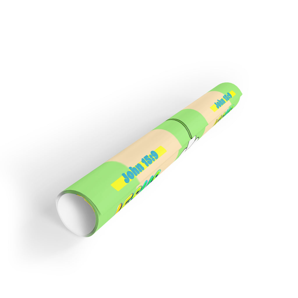 Wrapping Paper Roll - JESUS LOVES YOU Design