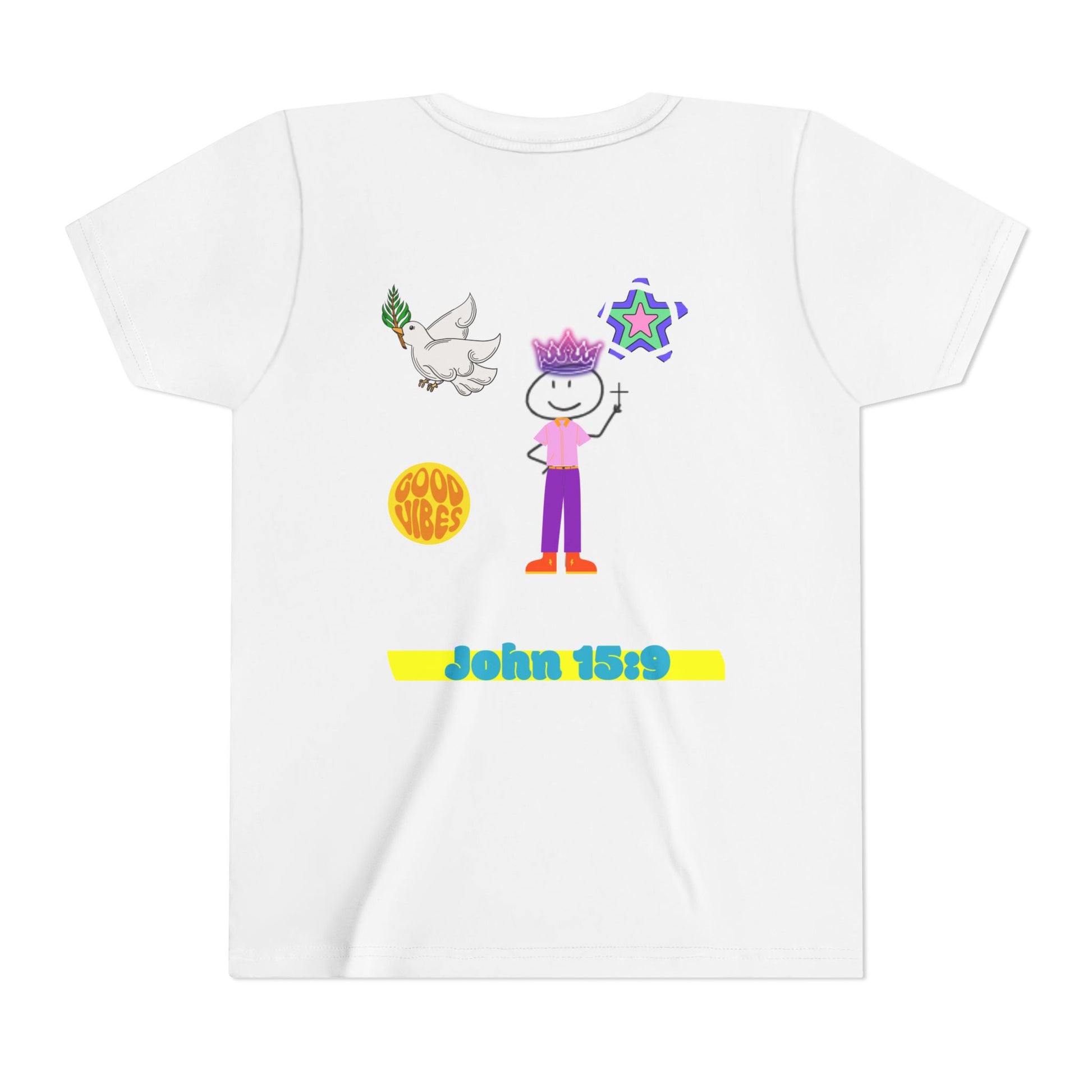 Christian Youth Short Sleeve Tee - JESUS LOVES YOU