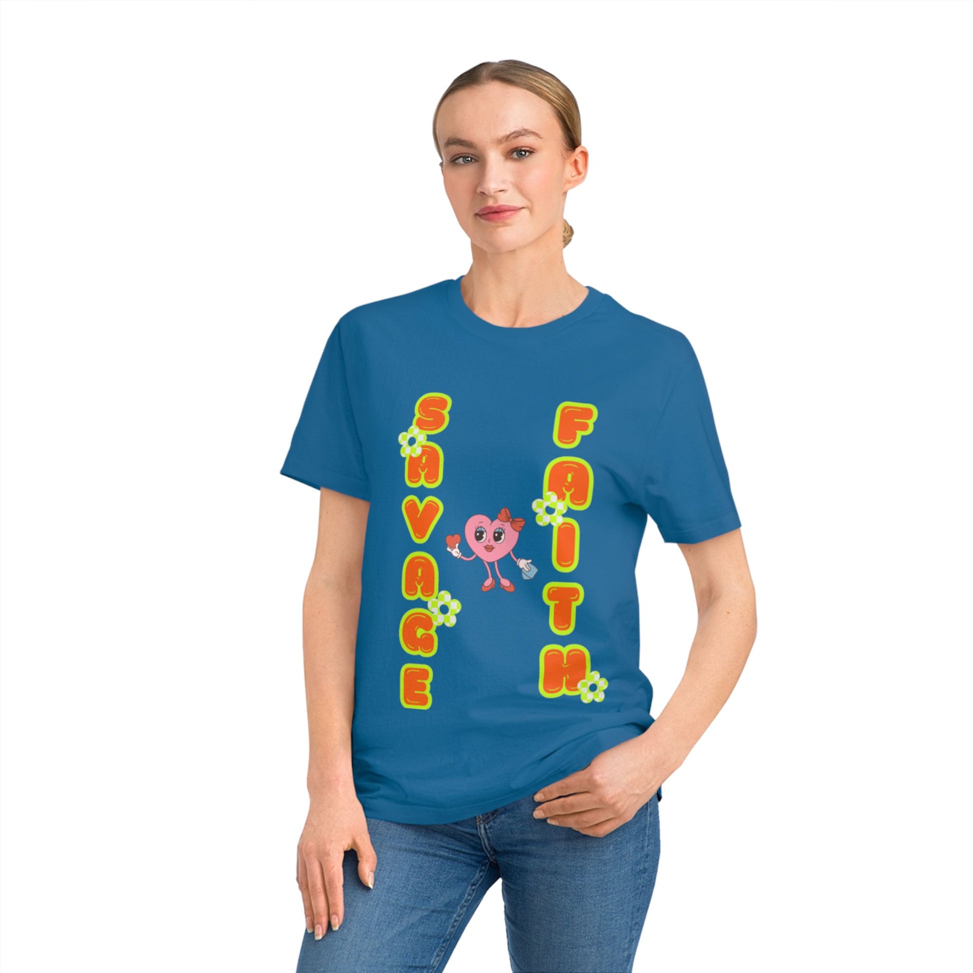 T-Shirt with 'Savage Faith in God' Design