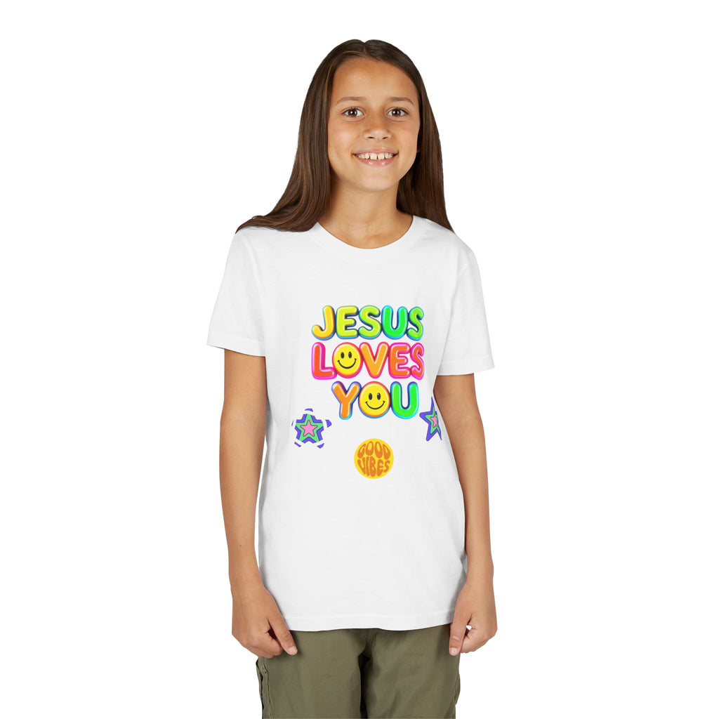 Christian Youth Short Sleeve Tee - JESUS LOVES YOU
