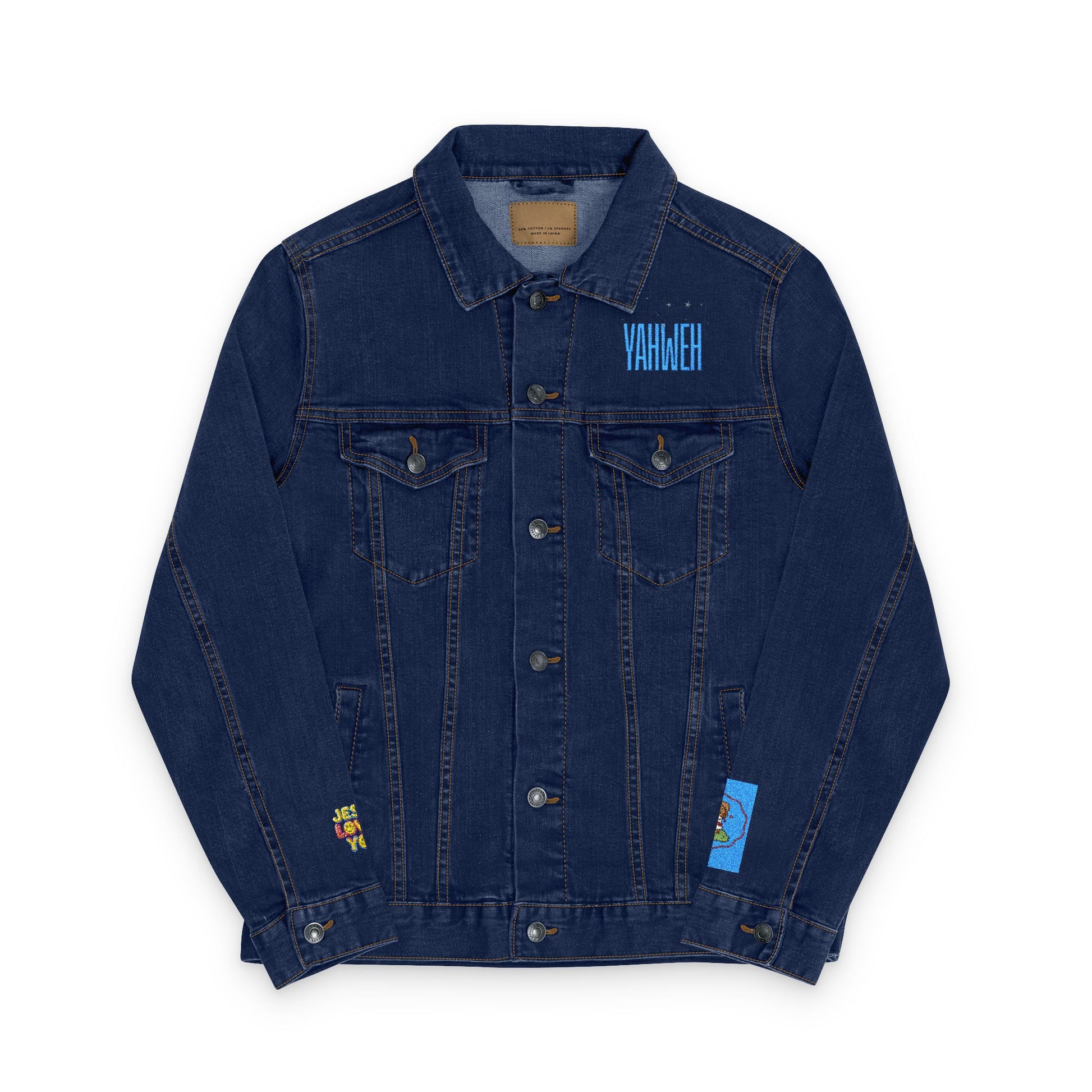 Embroidered Denim Jacket - YAHWEH Design
