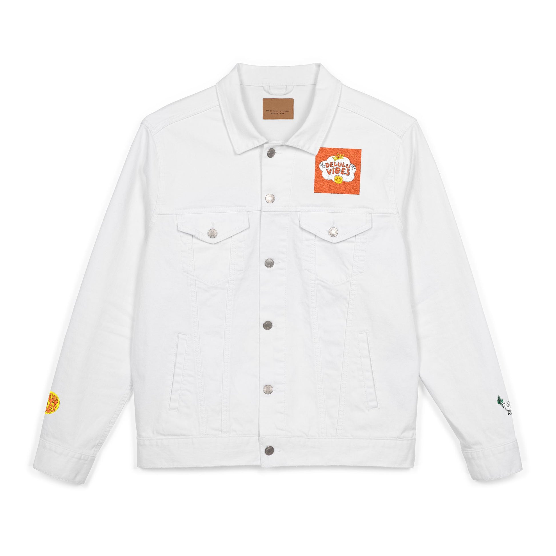 Unisex Denim Jacket (Embroidered with dELULU vIbEs in GOD)
