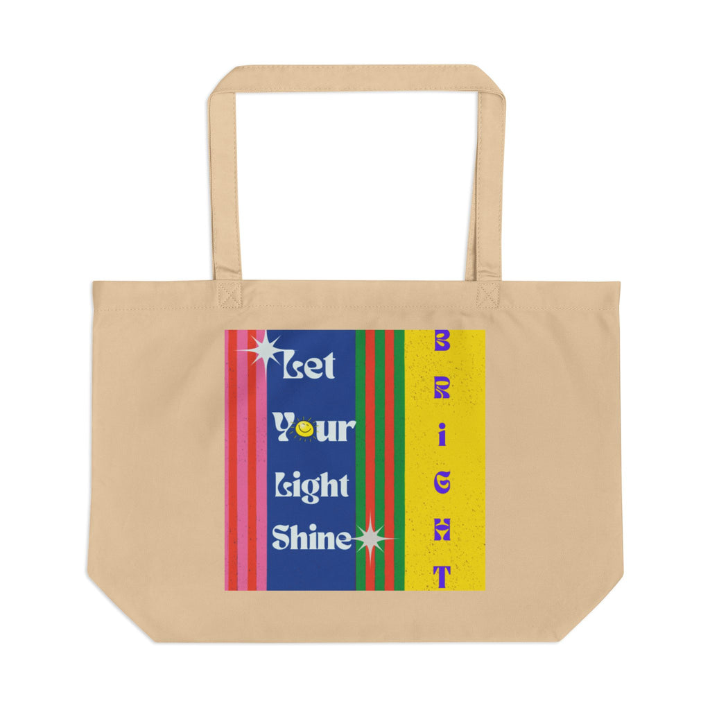 Large Eco Tote Bag - Let Your Light Shine Bright