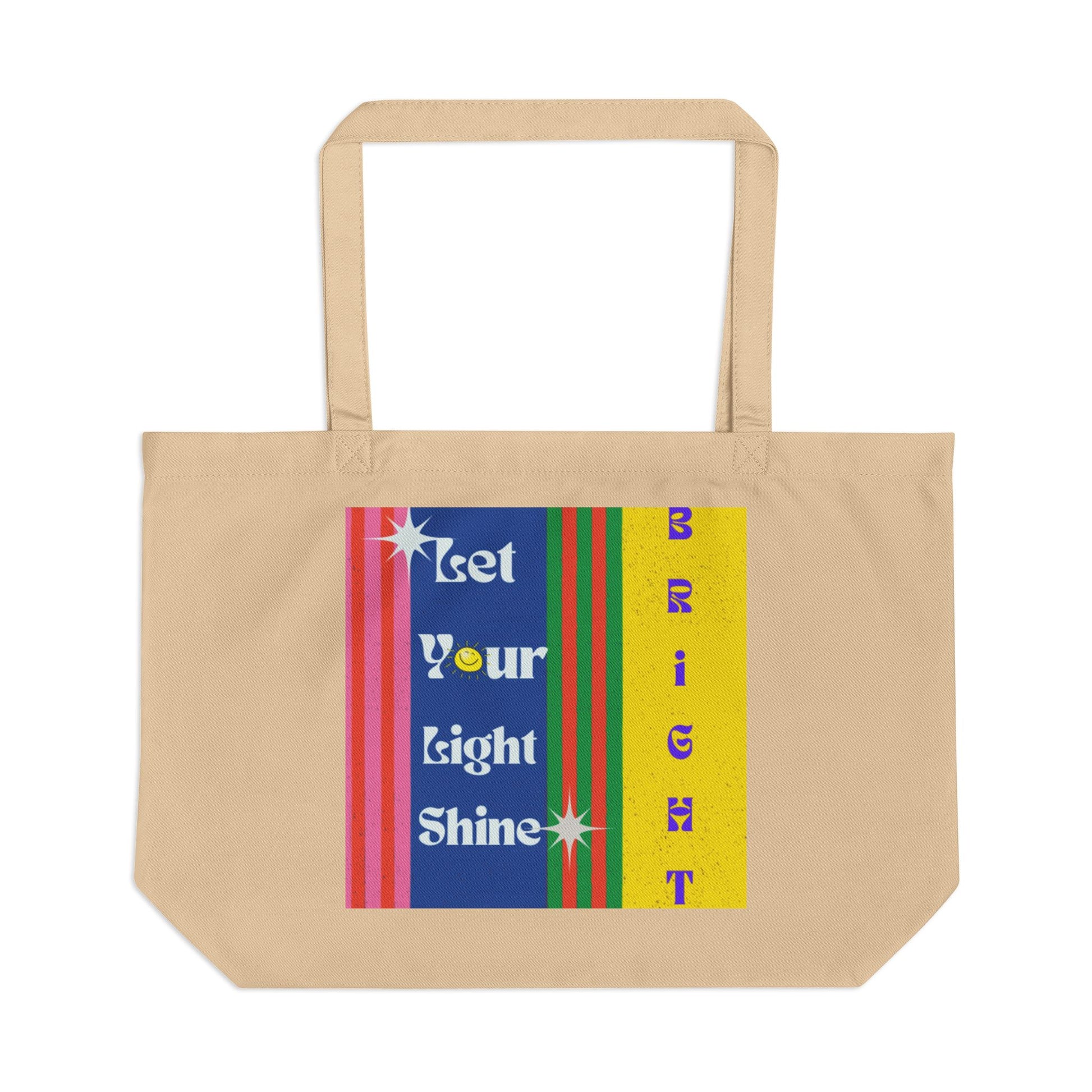 Large Eco Tote Bag - Let Your Light Shine Bright