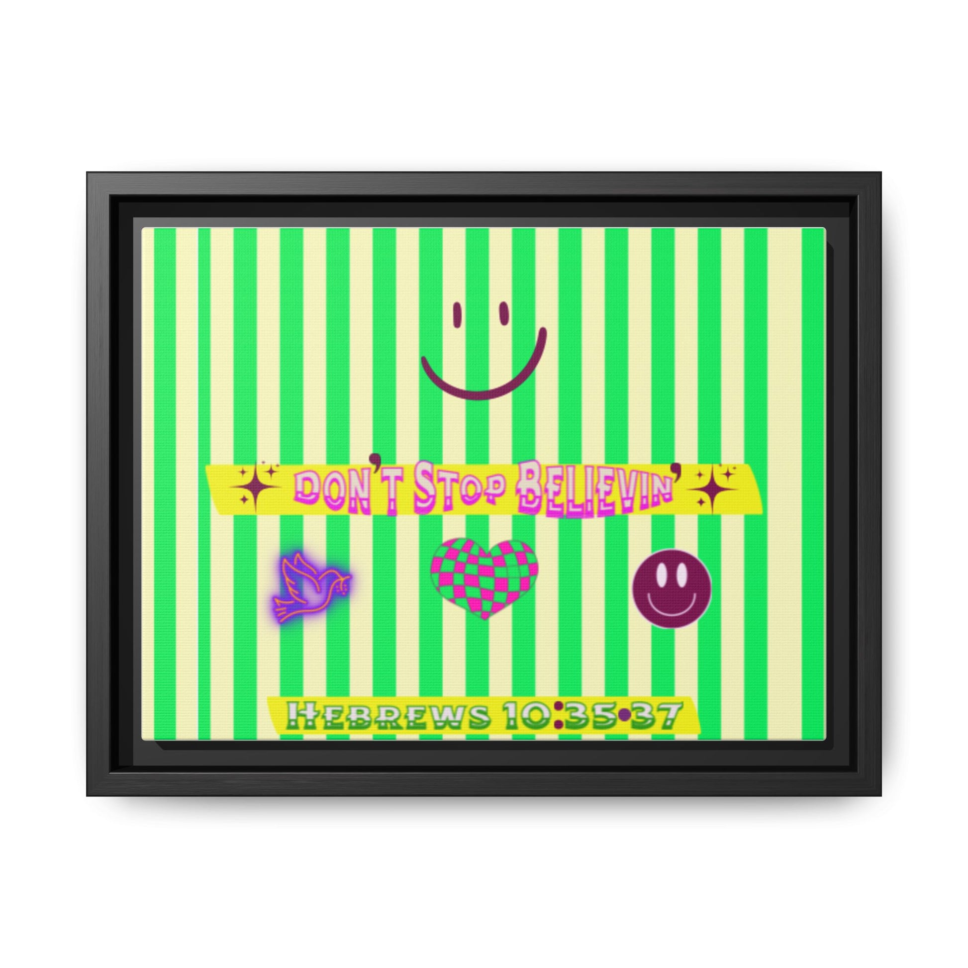 Canvas Print - Don't Stop Believin - Multi-color Framed Matte Wall Art