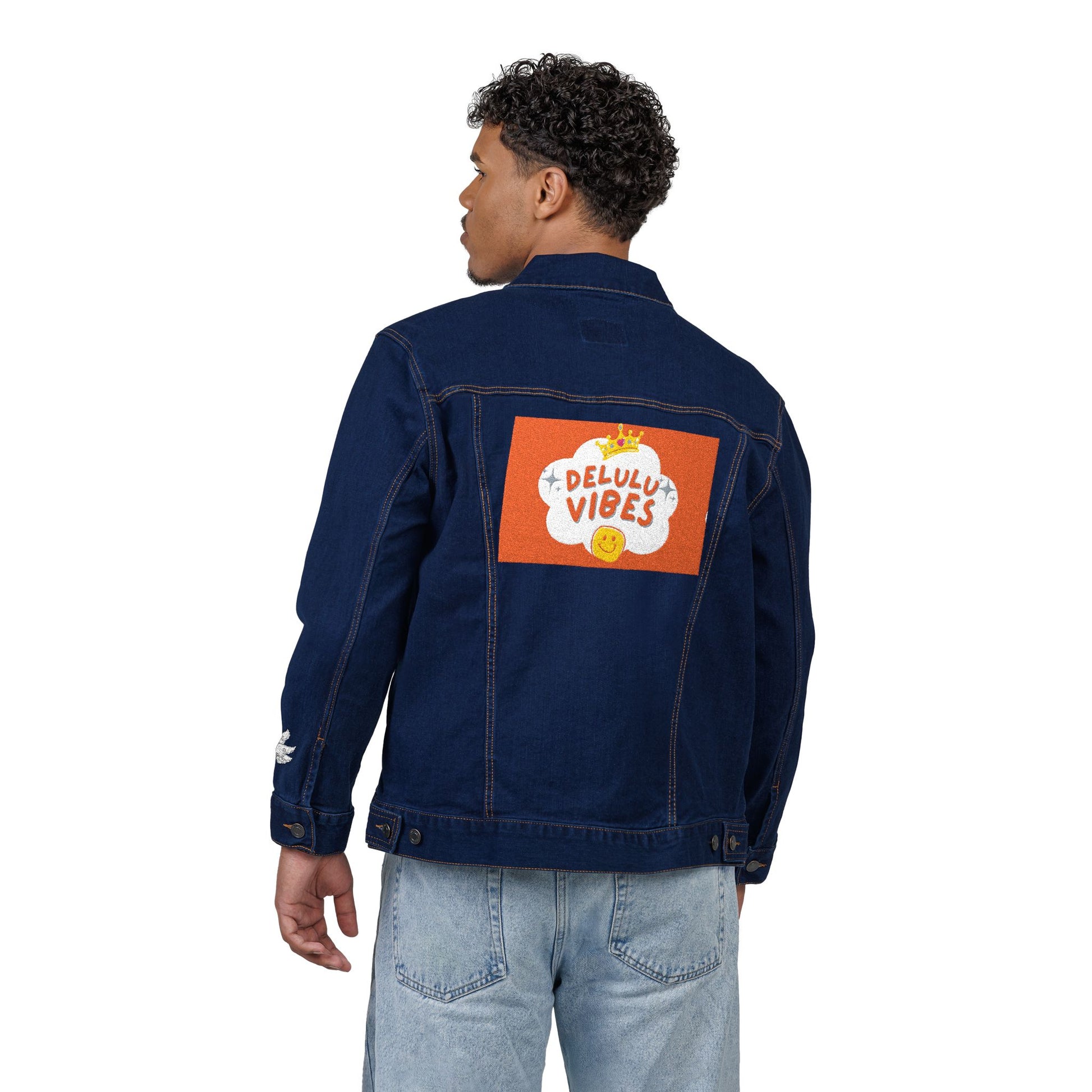 Unisex Denim Jacket (Embroidered with dELULU vIbEs in GOD)