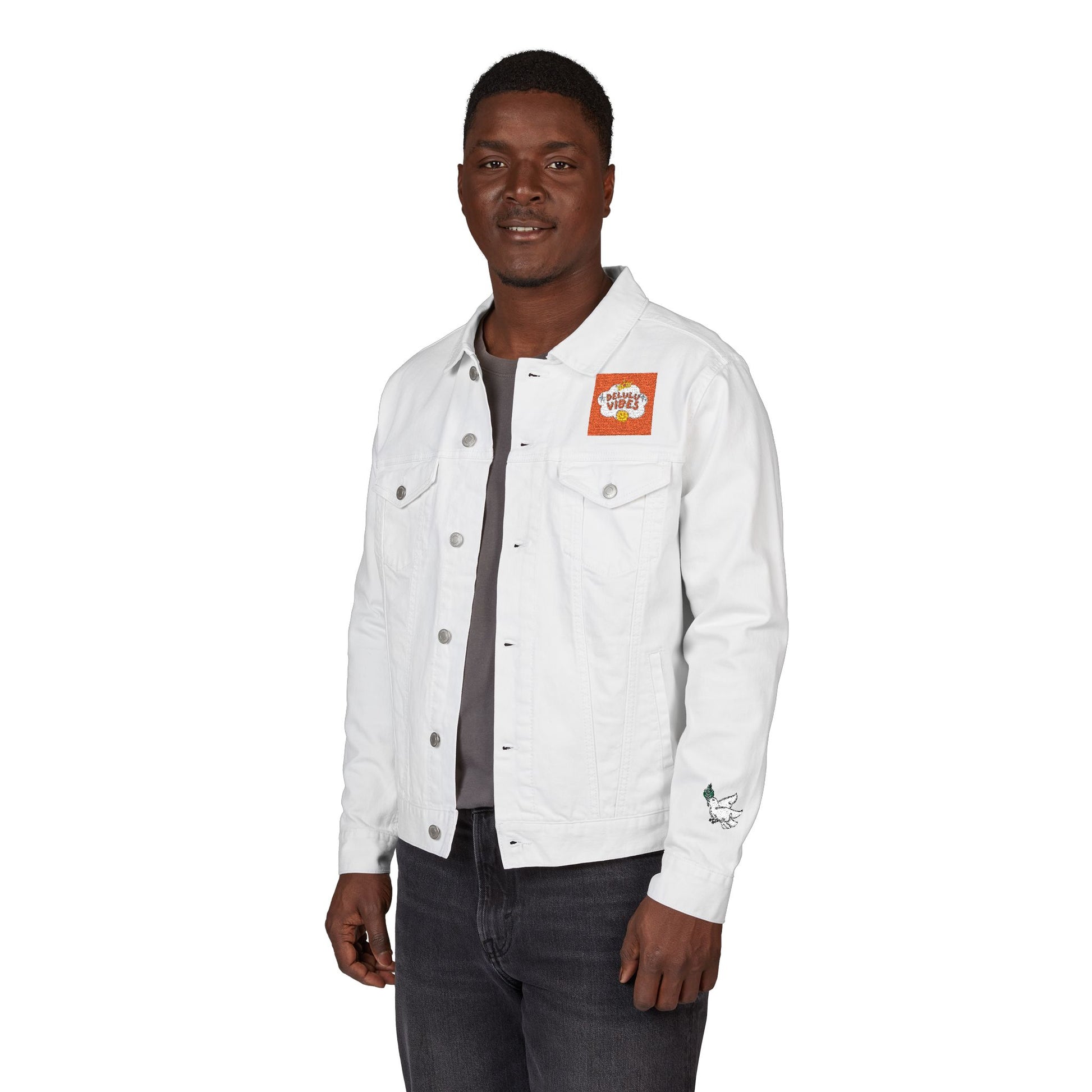 Unisex Denim Jacket (Embroidered with dELULU vIbEs in GOD)