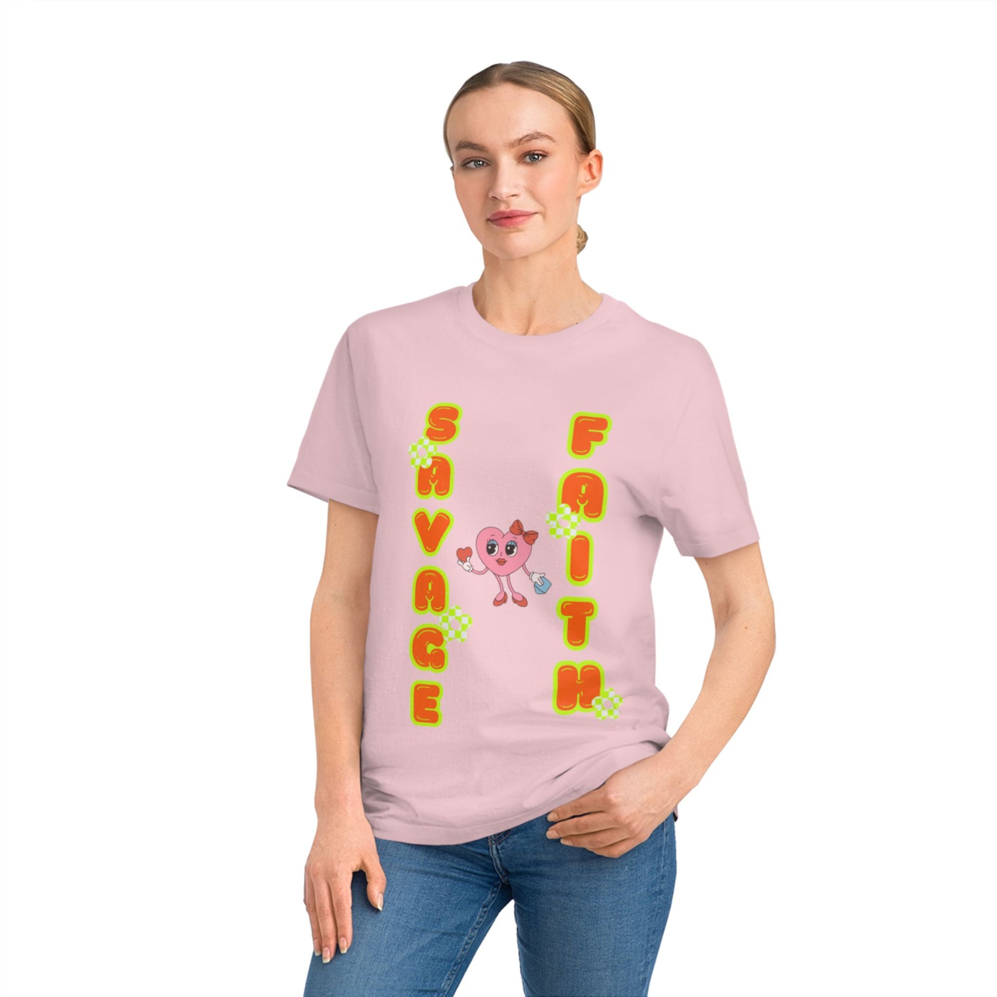 T-Shirt with 'Savage Faith in God' Design