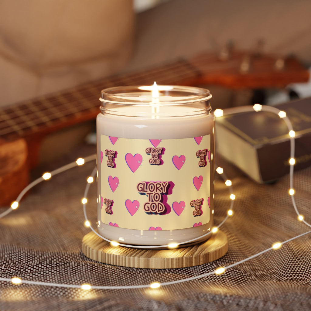 Soy Candle - Glory to GOD Design, 9oz
