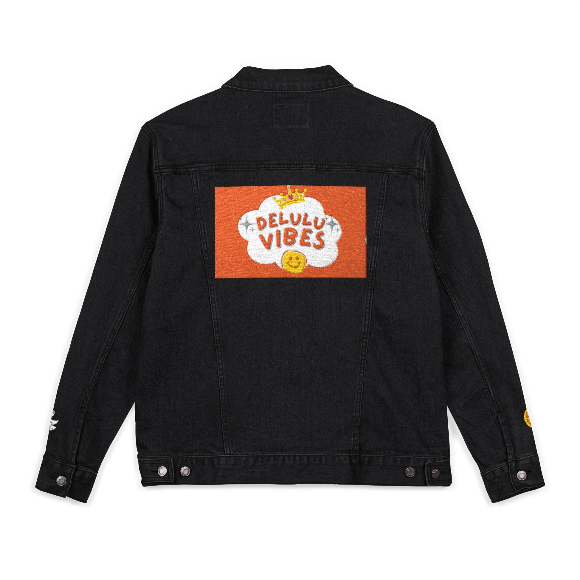 Unisex Denim Jacket (Embroidered with dELULU vIbEs in GOD)