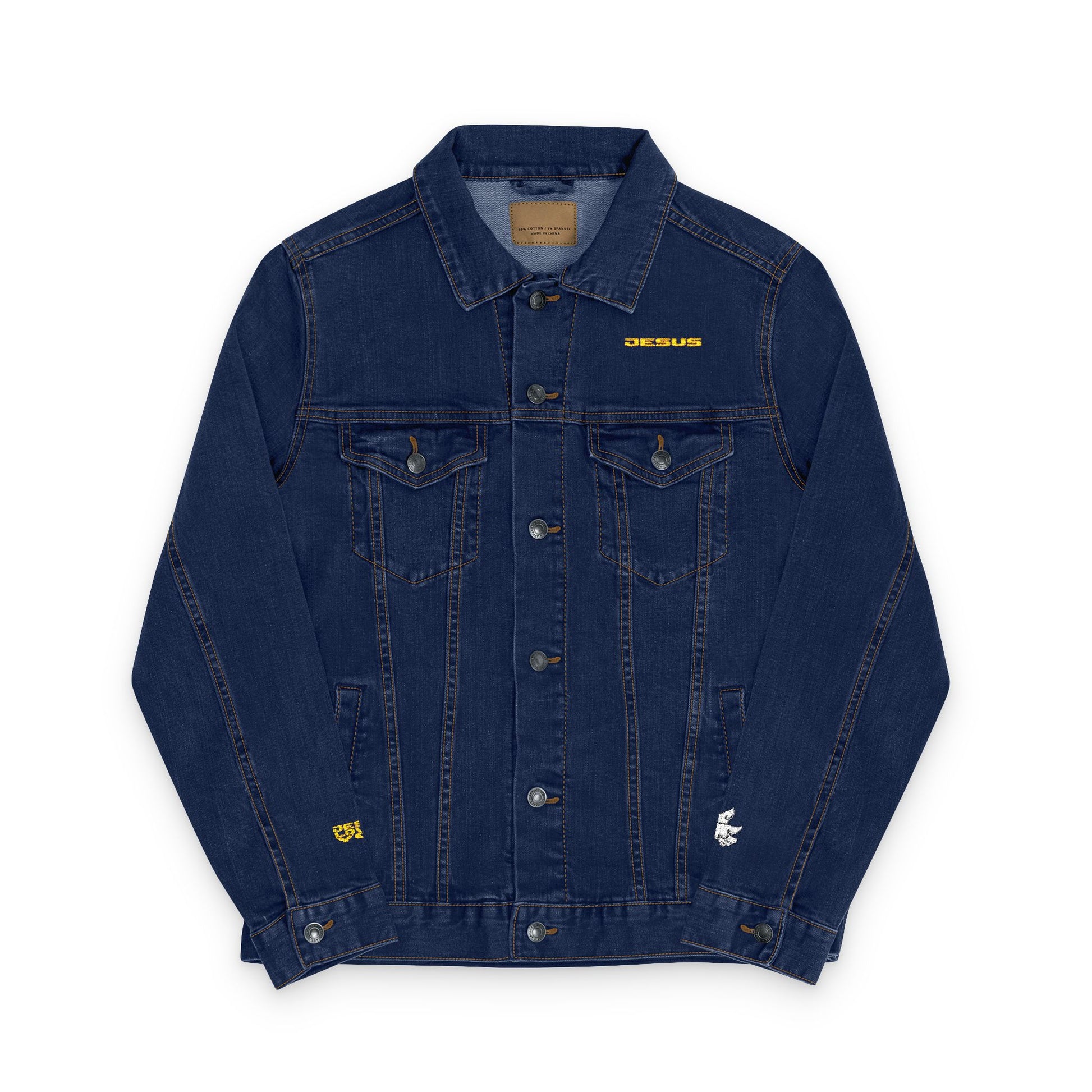 Embroidered Denim Jacket - following JESUS Tribe