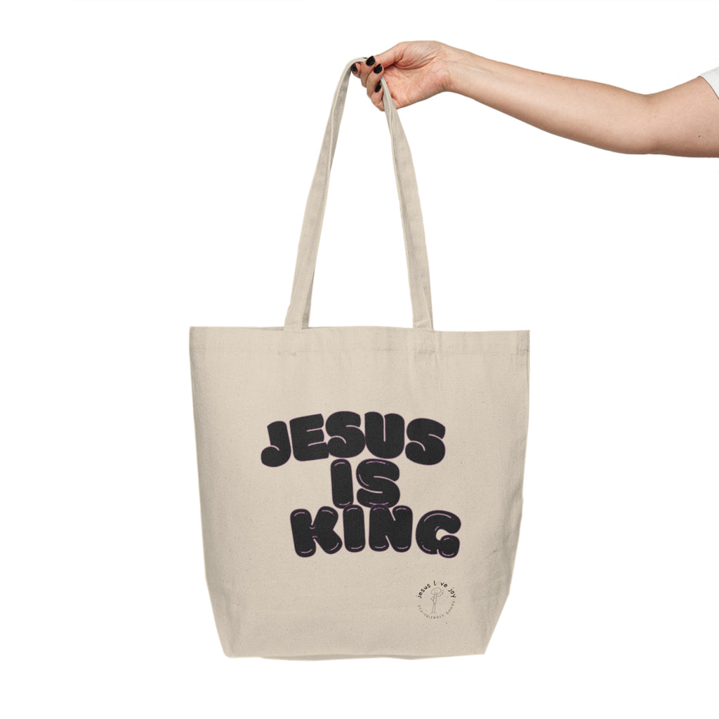 Tote Bag - Jesus is King Religious Christian Faith Design