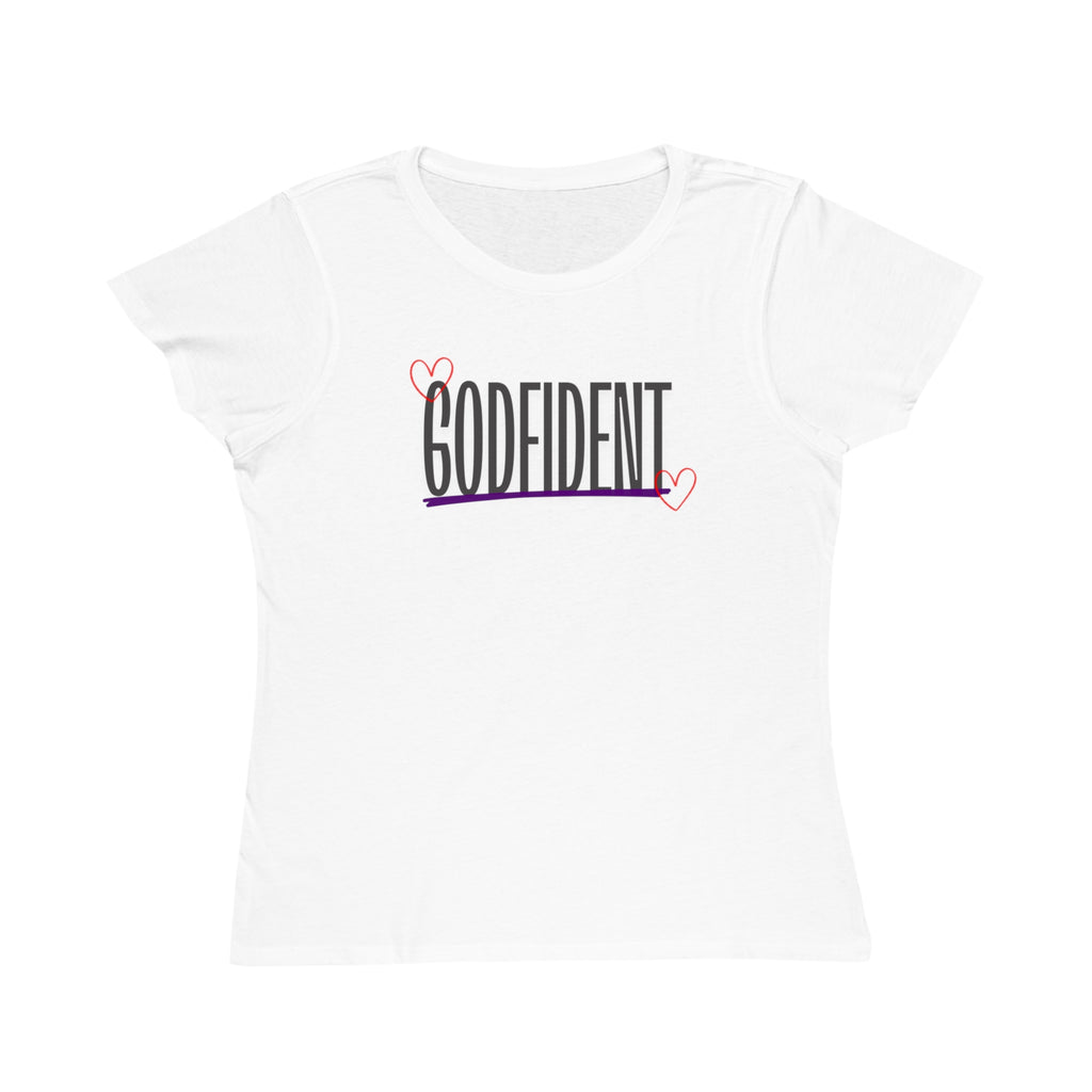 Organic T-Shirt for Women - 'GODFIDENT' Inspirational Design