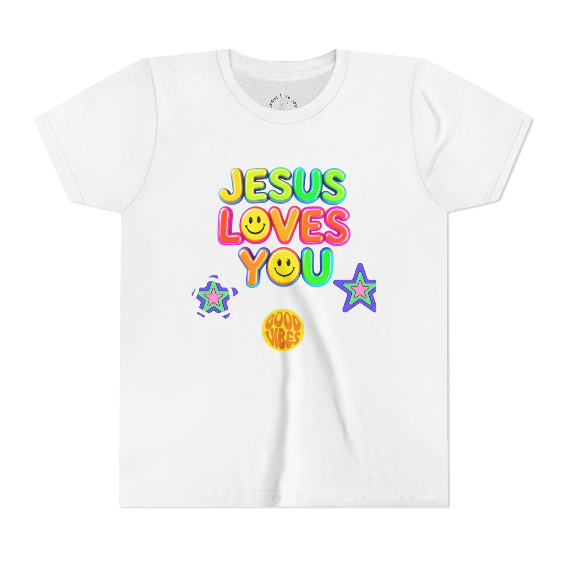 Christian Youth Short Sleeve Tee - JESUS LOVES YOU