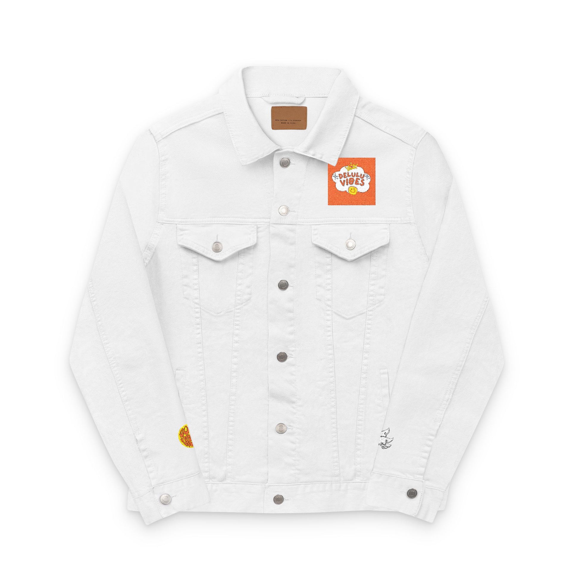 Unisex Denim Jacket (Embroidered with dELULU vIbEs in GOD)