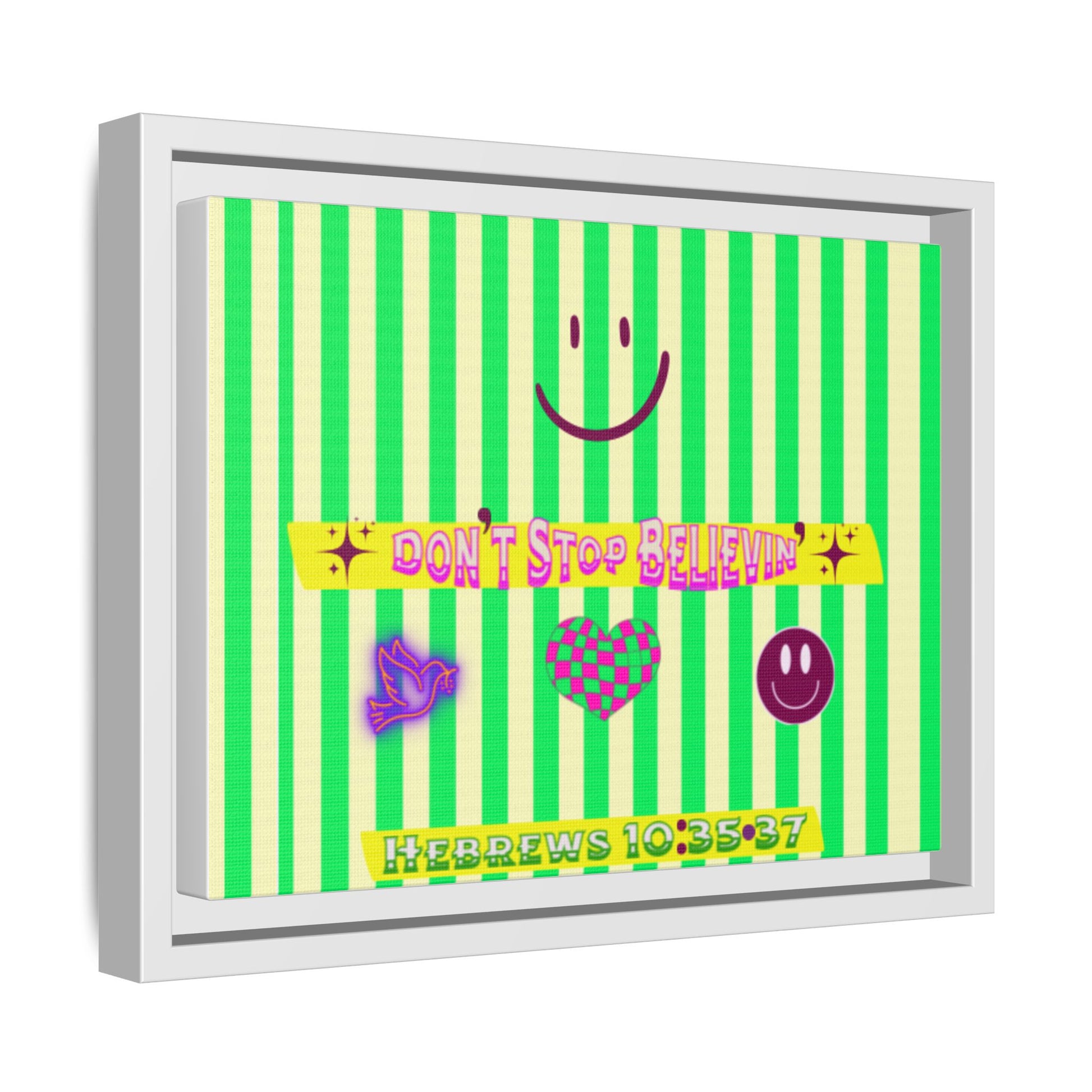 Canvas Print - Don't Stop Believin - Multi-color Framed Matte Wall Art