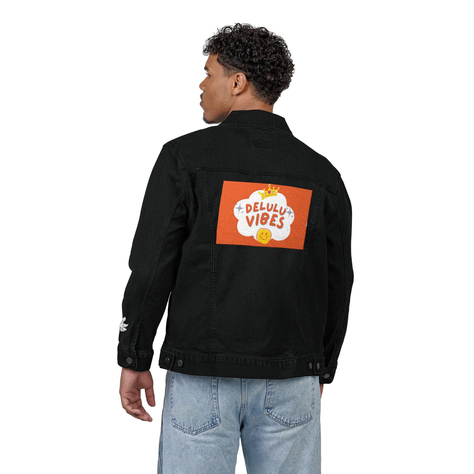 Unisex Denim Jacket (Embroidered with dELULU vIbEs in GOD)