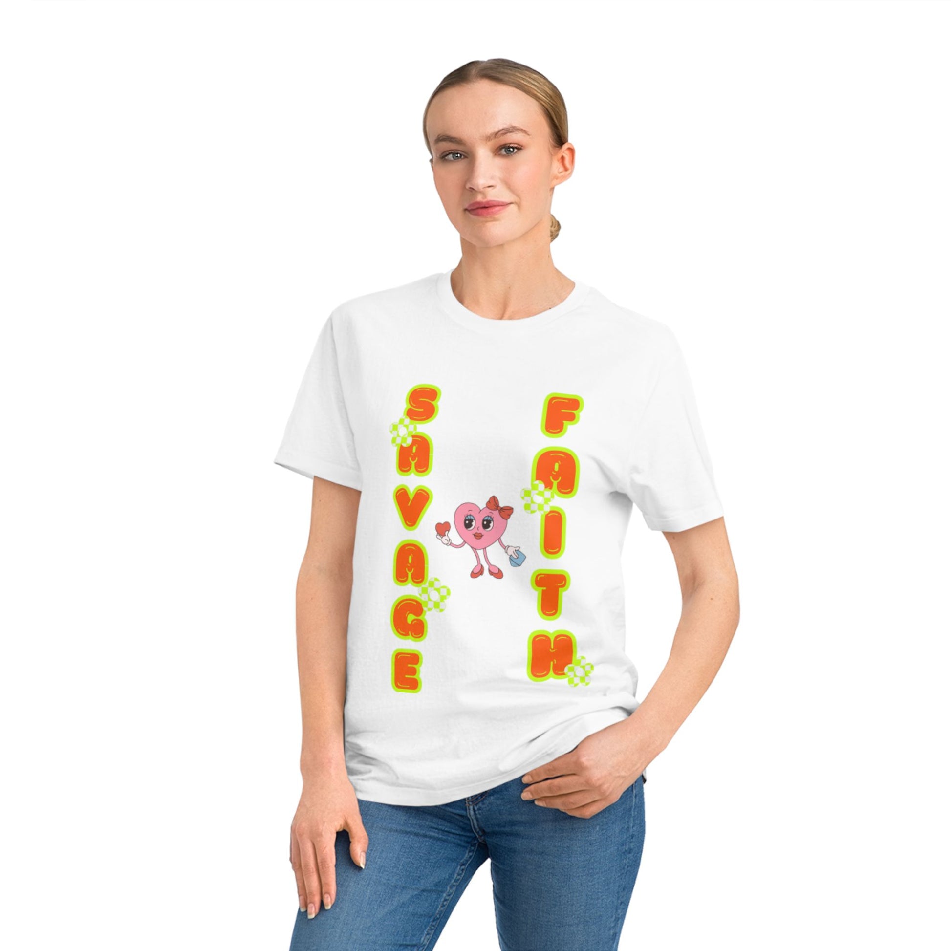T-Shirt with 'Savage Faith in God' Design