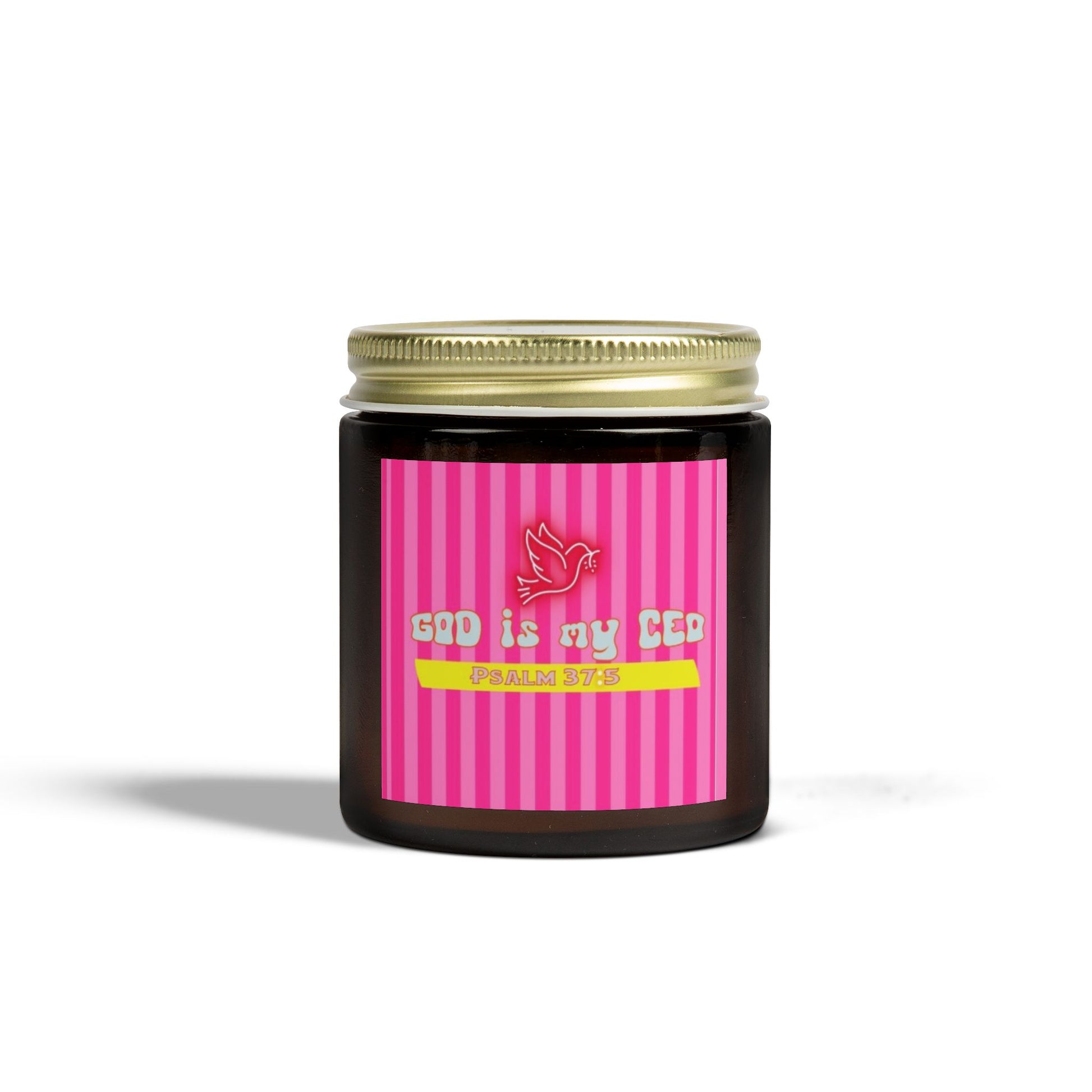 Coconut Apricot Wax Candle, God is my CEO
