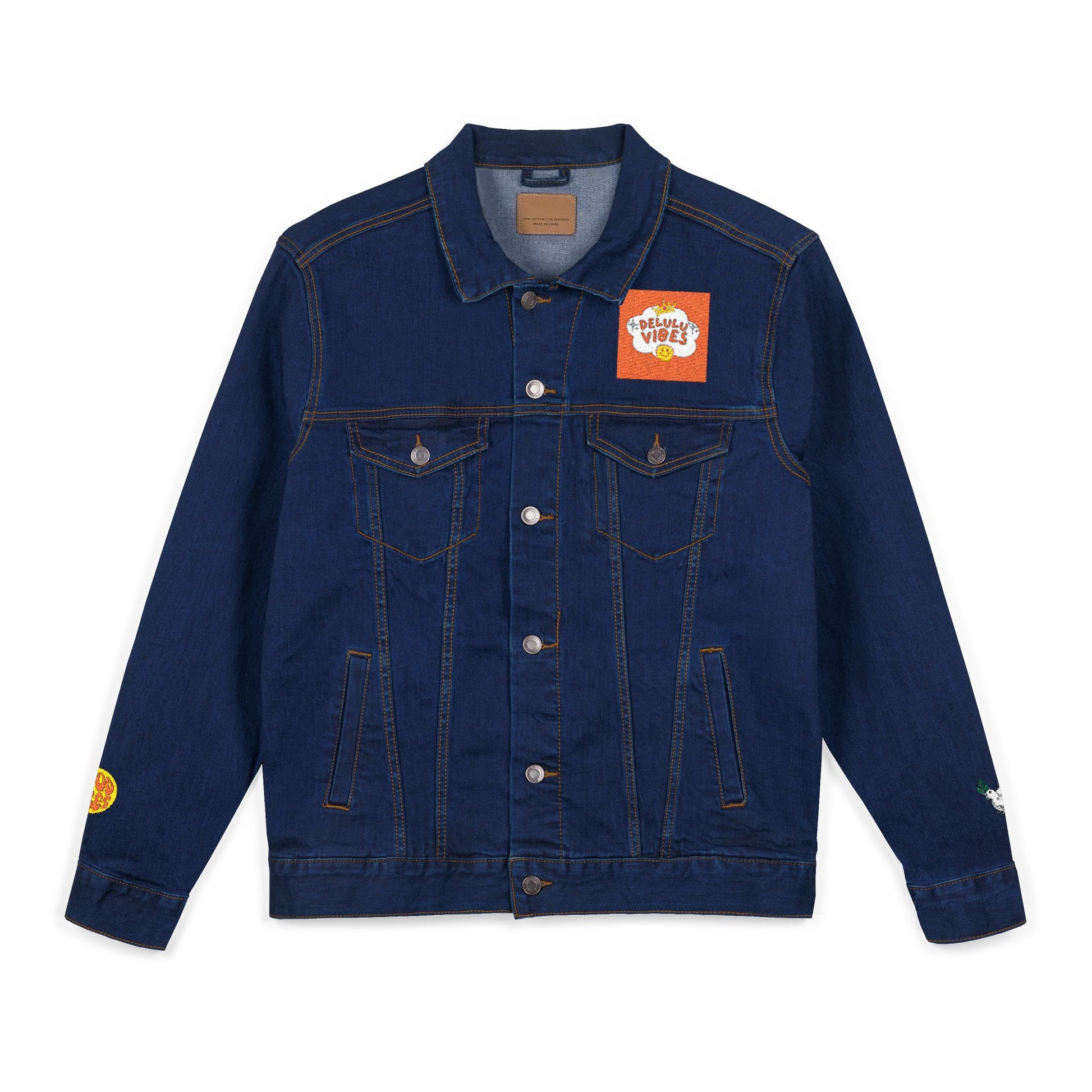 Unisex Denim Jacket (Embroidered with dELULU vIbEs in GOD)