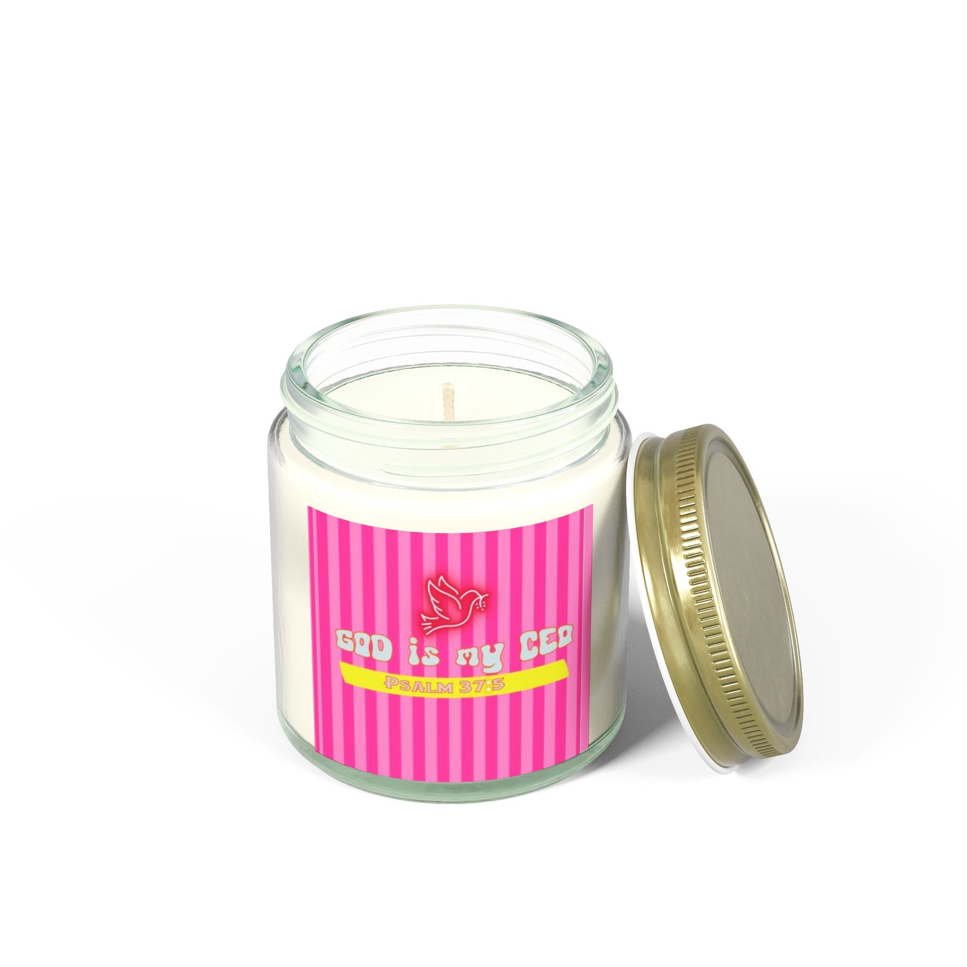 Coconut Apricot Wax Candle, God is my CEO