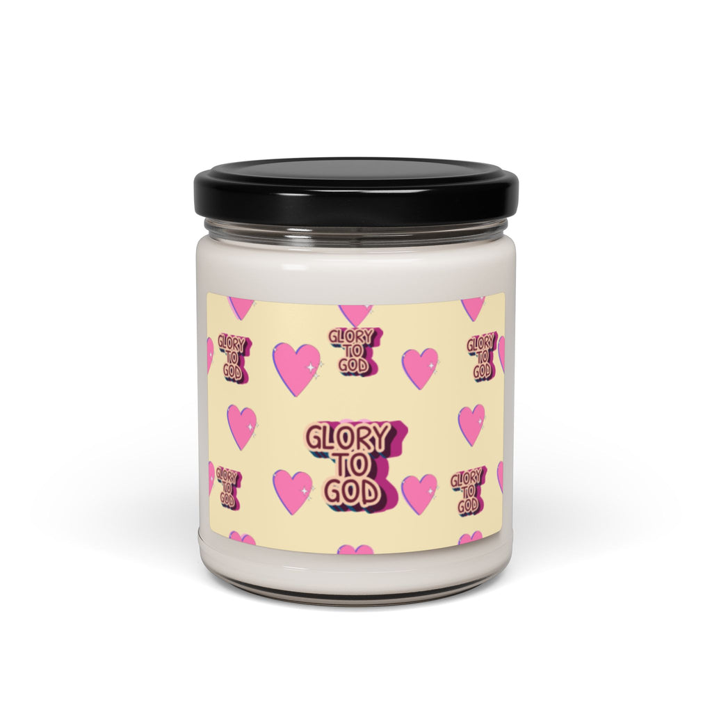 Soy Candle - Glory to GOD Design, 9oz