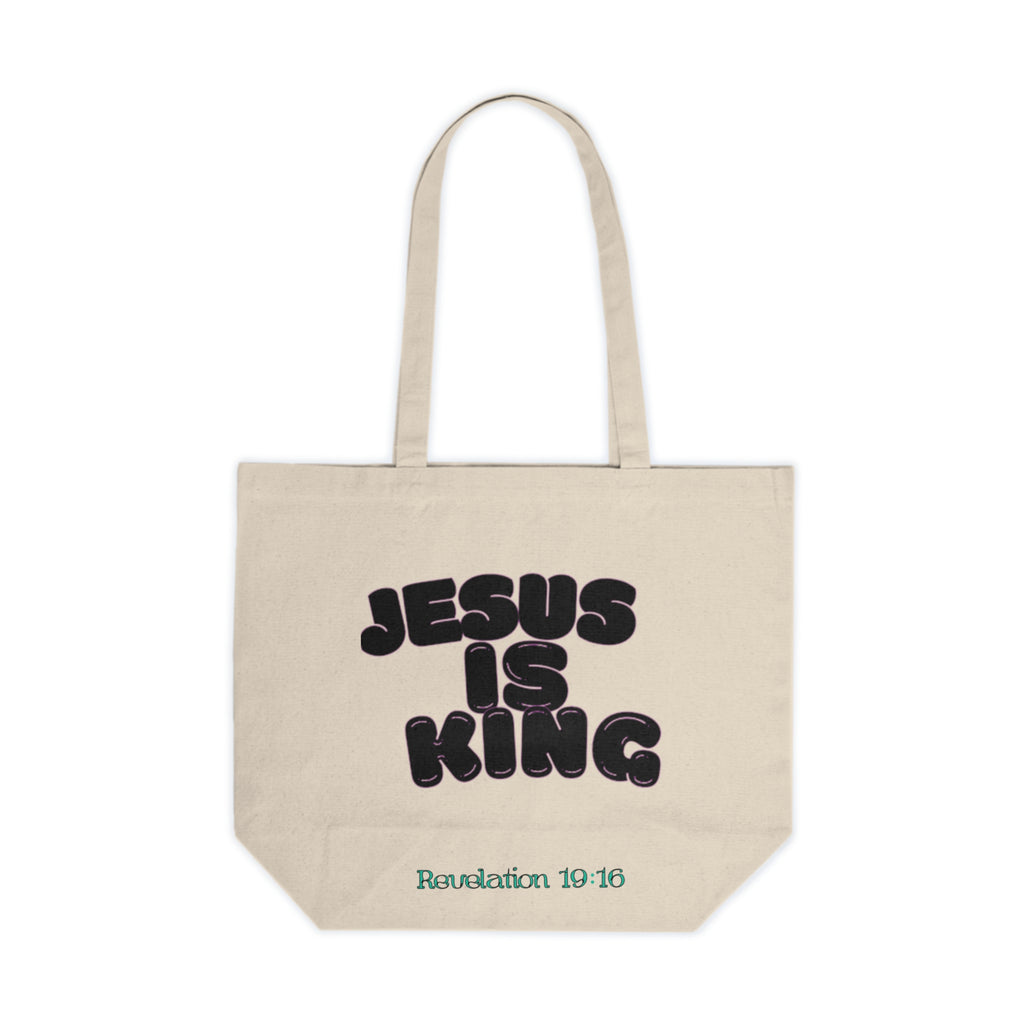 Tote Bag - Jesus is King Religious Christian Faith Design