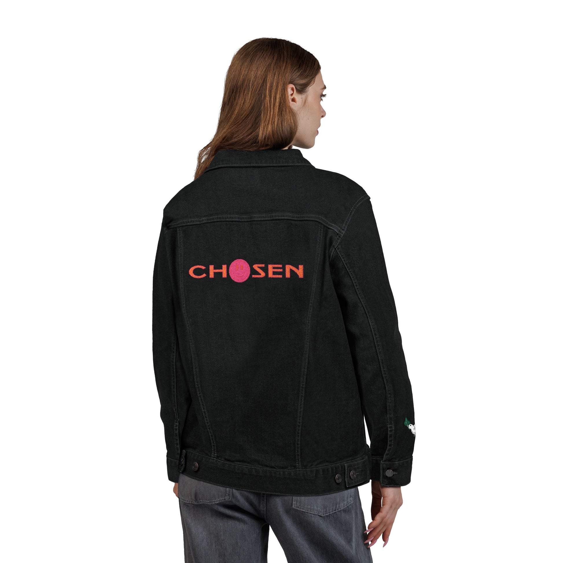 Embroidered Denim Jacket - CHOSEN by GOD