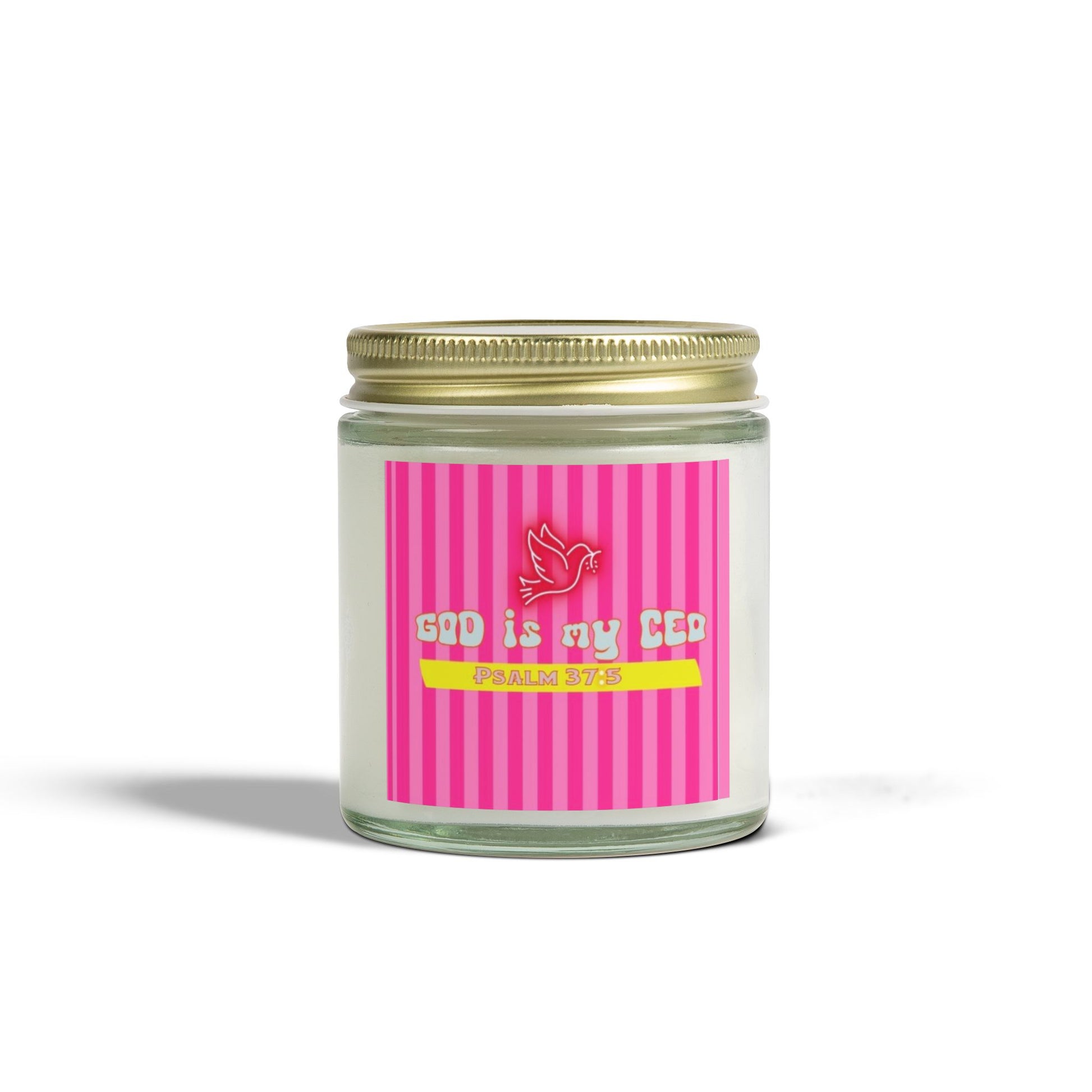 Coconut Apricot Wax Candle, God is my CEO
