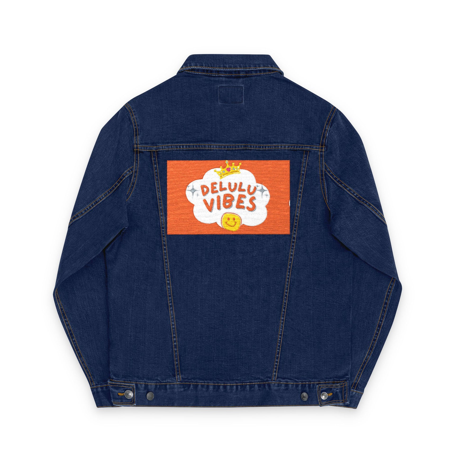 Unisex Denim Jacket (Embroidered with dELULU vIbEs in GOD)