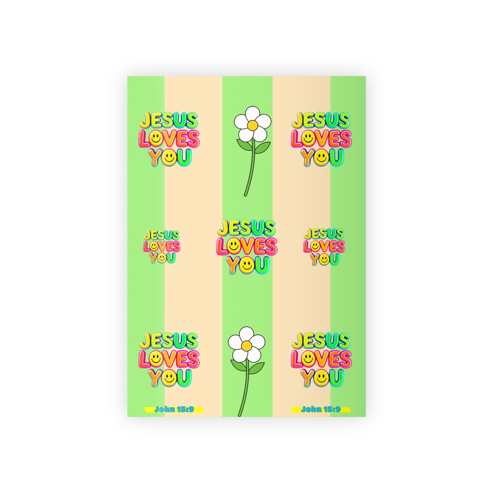Wrapping Paper Roll - JESUS LOVES YOU Design