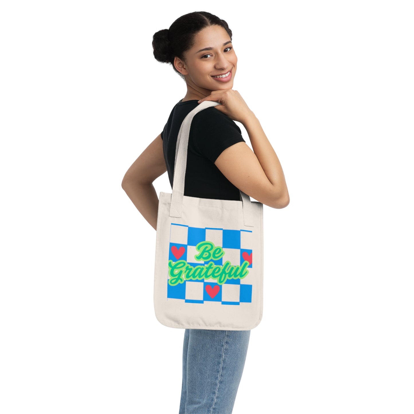 Canvas Tote Bag - Be Grateful Design